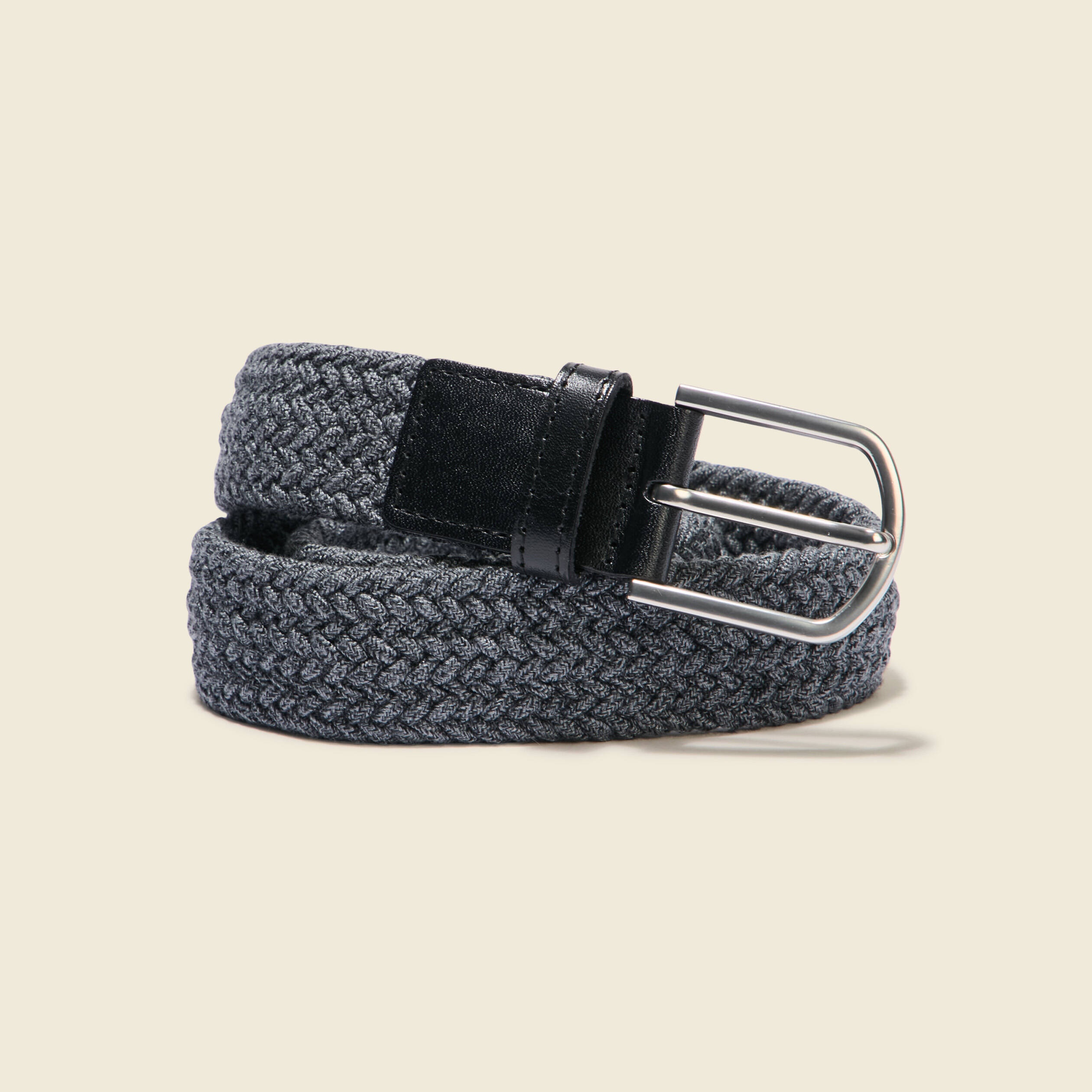 ceinture elastiquee tressee gris fonce homme Ceinture élastiquée tressée gris foncé homme