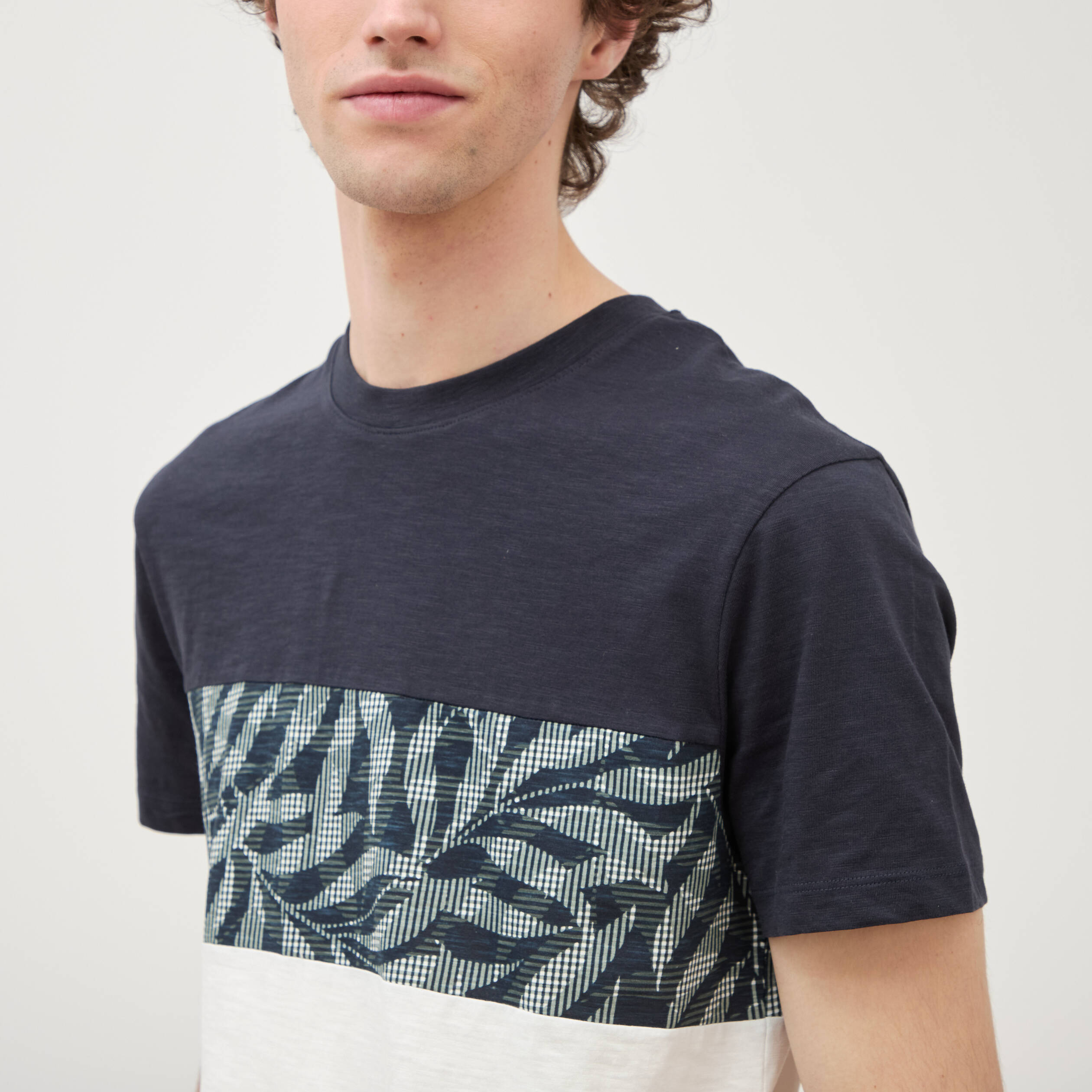 T-shirt manches courtes bleu marine homme