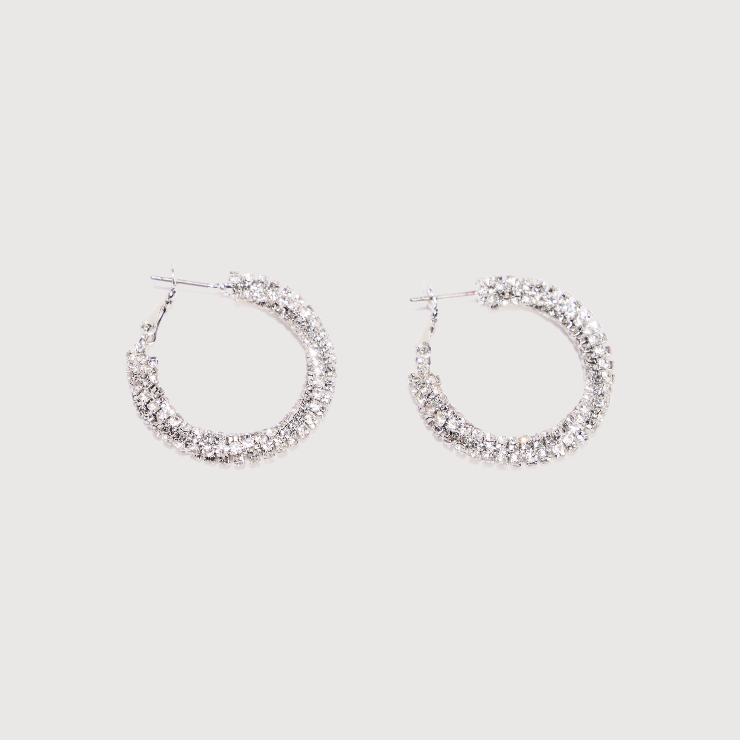 Cr&eacute;oles avec strass couleur argent femme