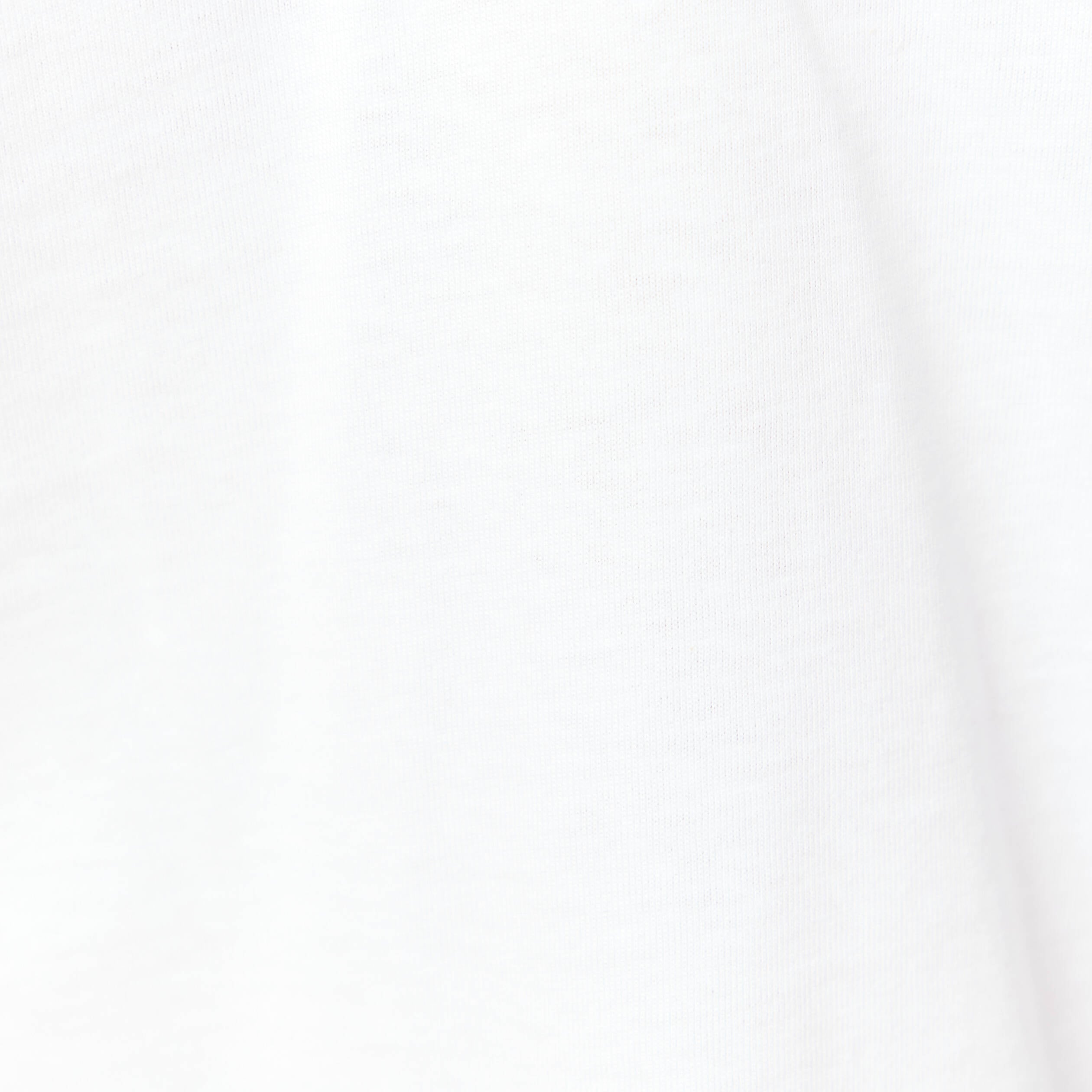 T-shirt polo droit court en coton blanc femme