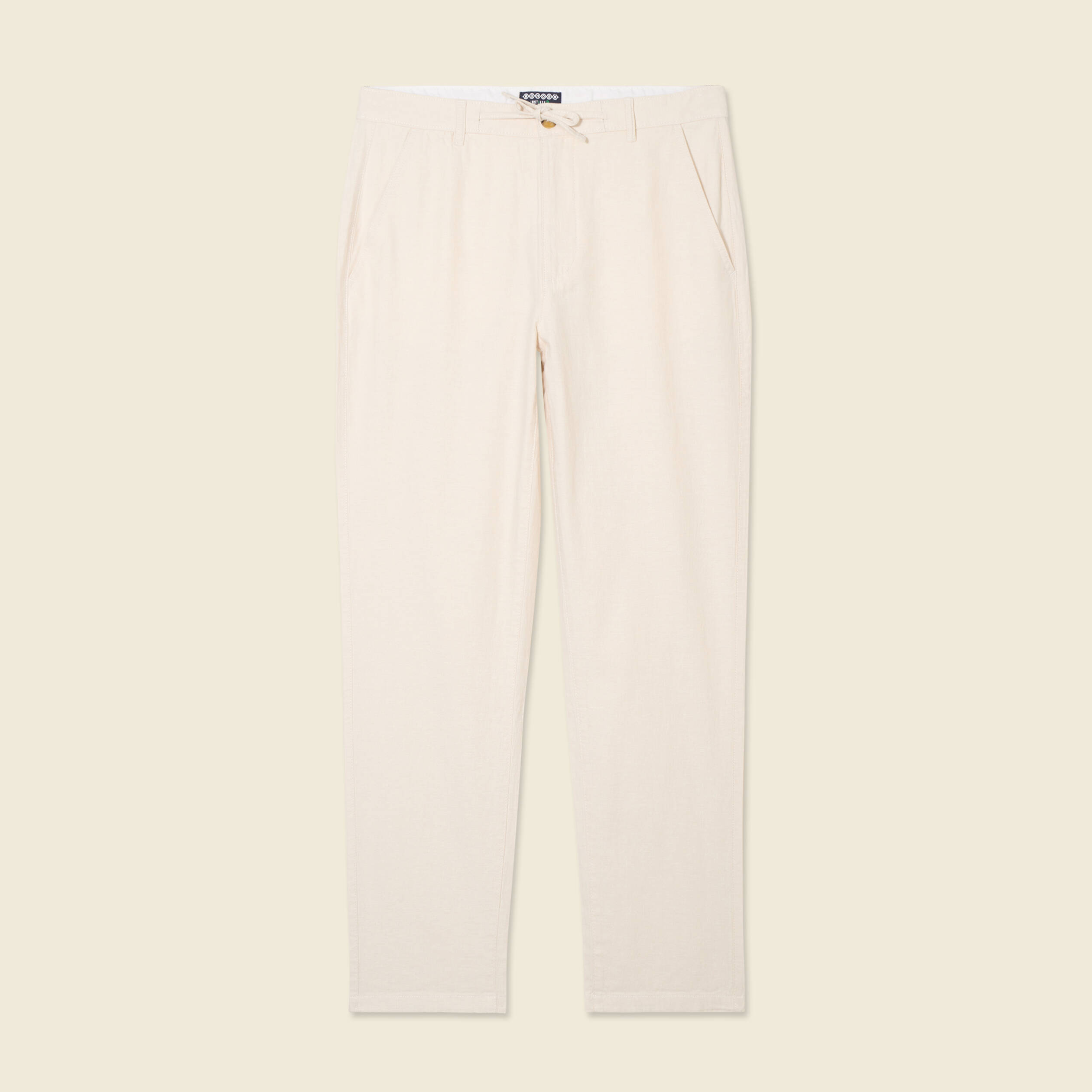 Pantalon chino droit beige homme