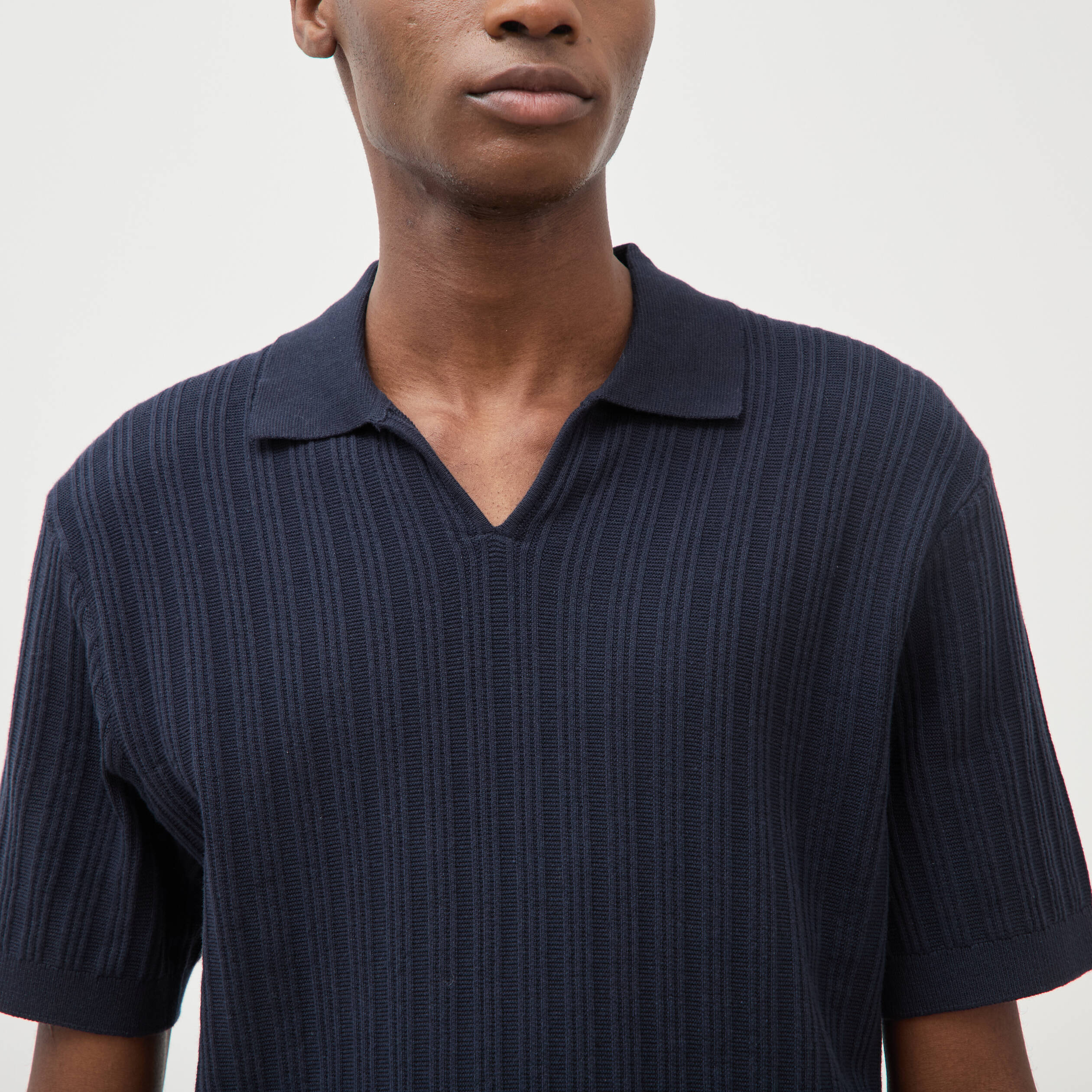 Polo manches courtes bleu marine homme