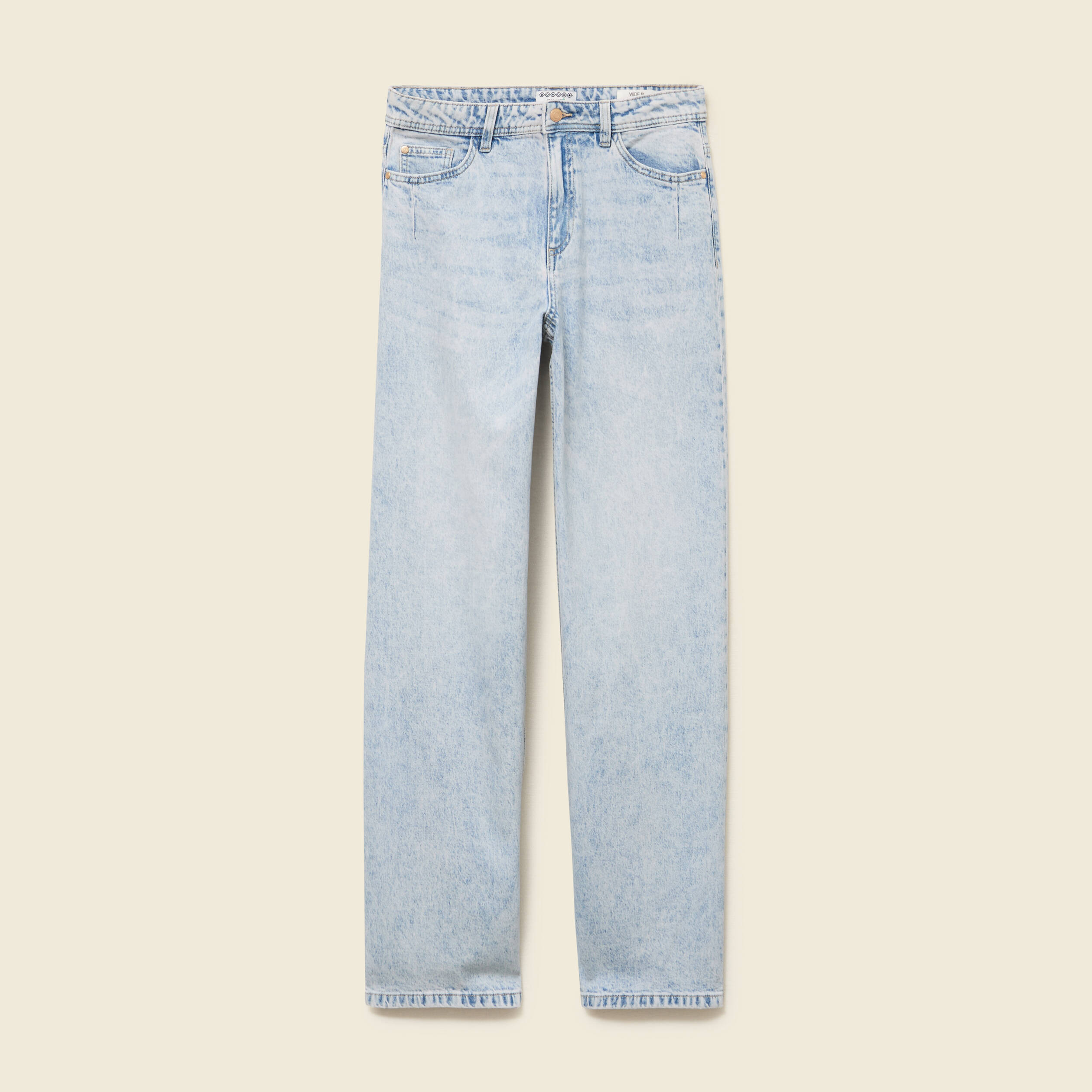 jeans large taille standard denim snow bleu femme Jeans large taille standard denim snow bleu femme