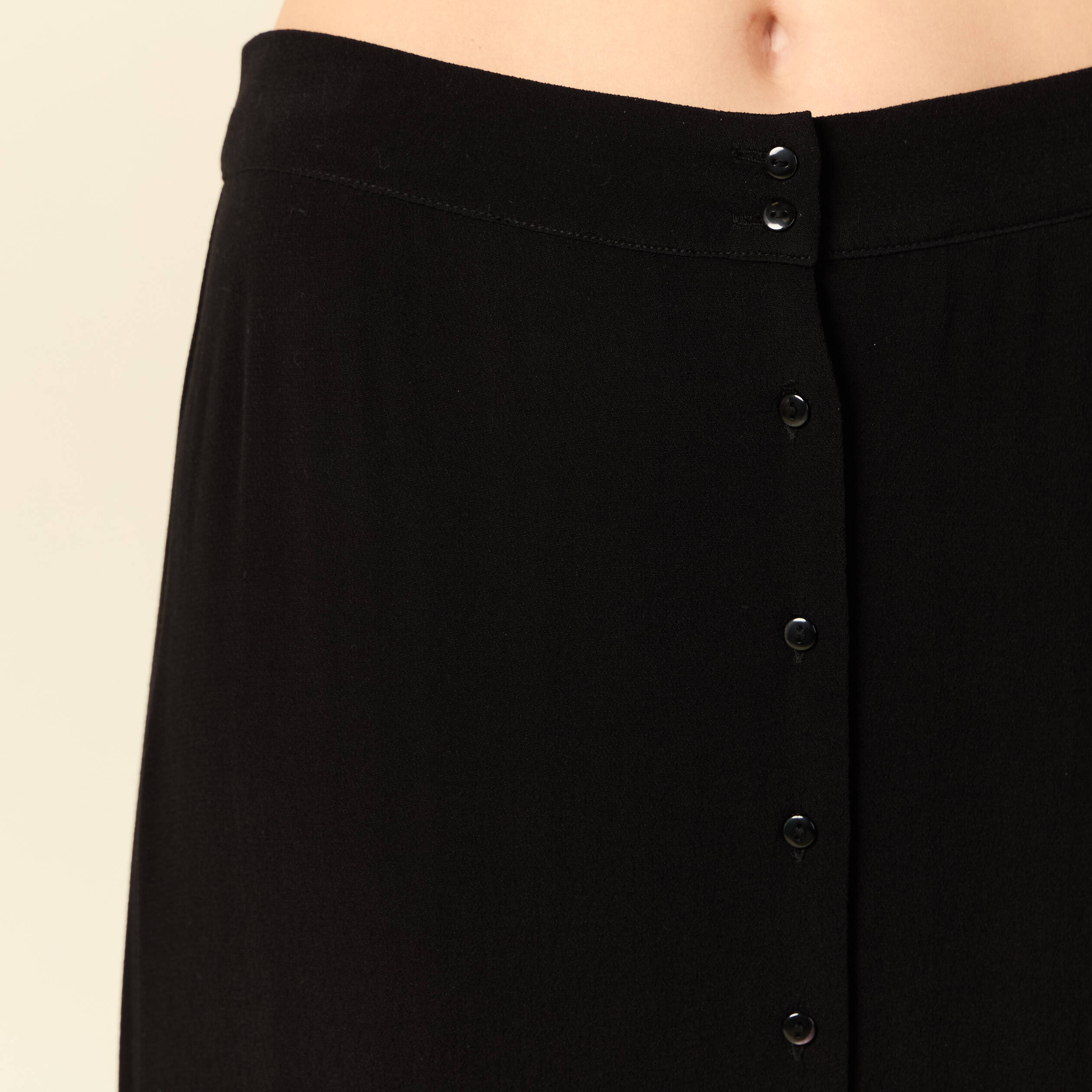 jupe longue evasee noir femme Jupe longue évasée noir femme