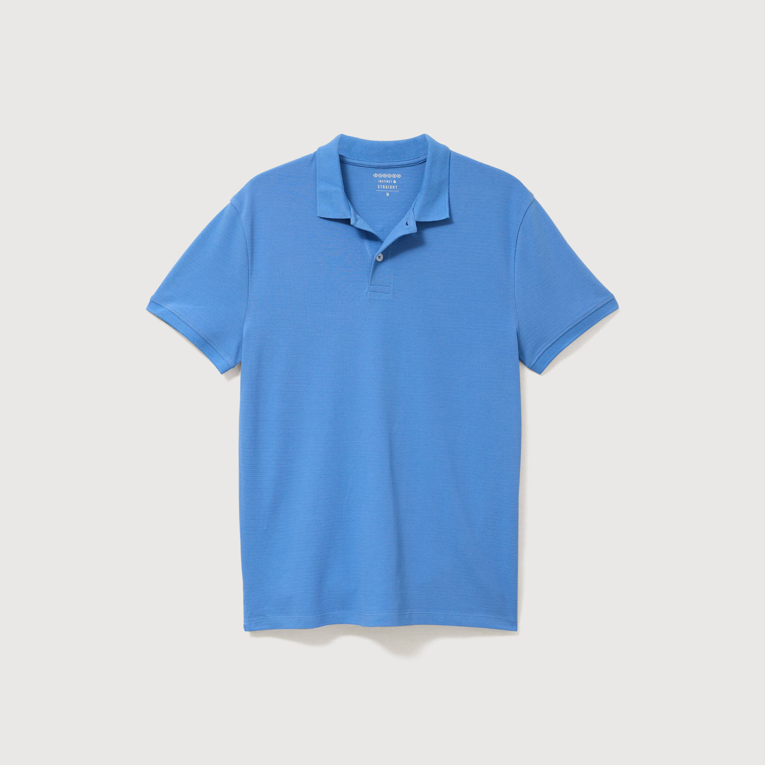Polo cintr&eacute; en coton manches courtes bleu violet homme