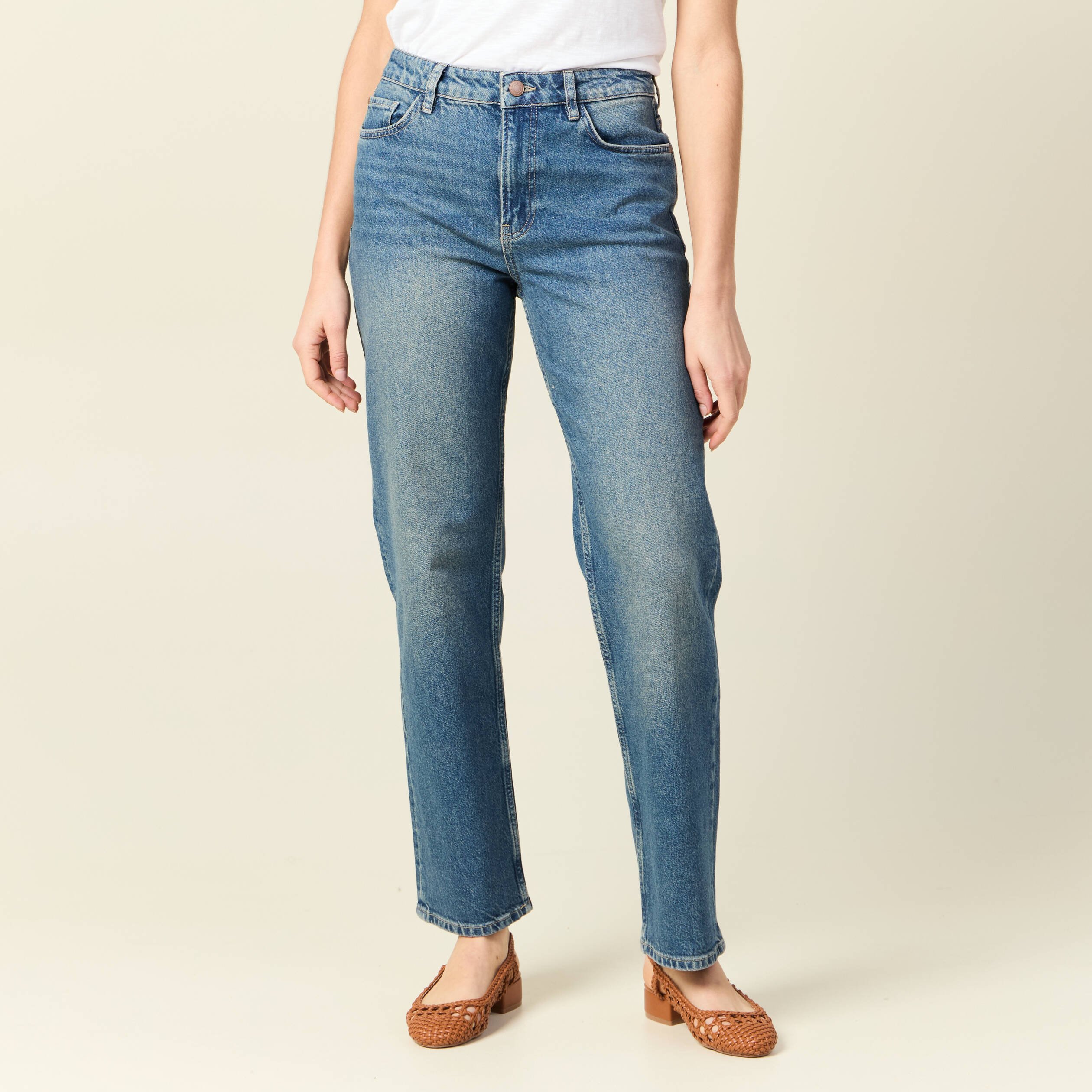 jeans straight denim dirty femme Jeans straight denim dirty femme