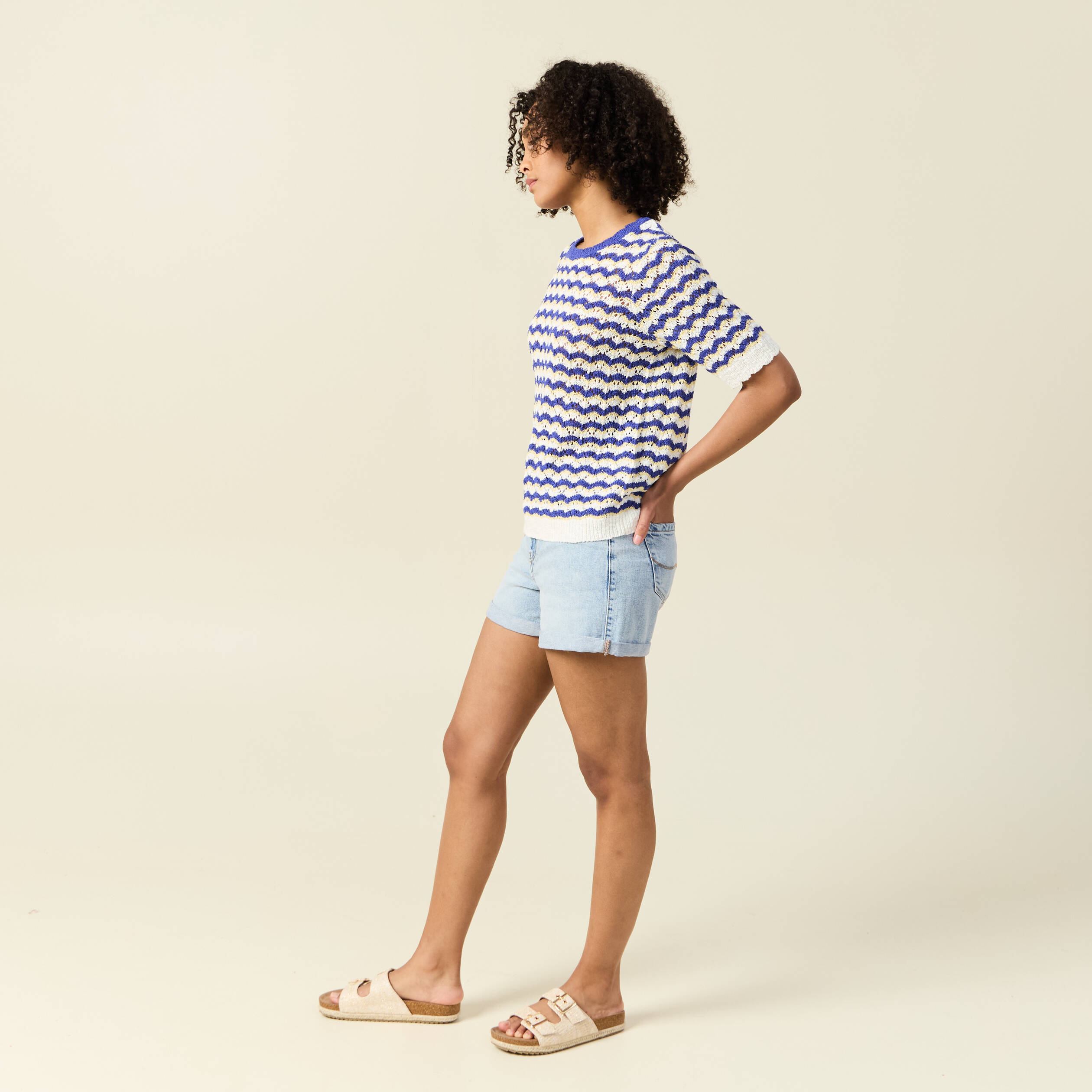 pull manches courtes bleu electrique femme Pull manches courtes bleu electrique femme