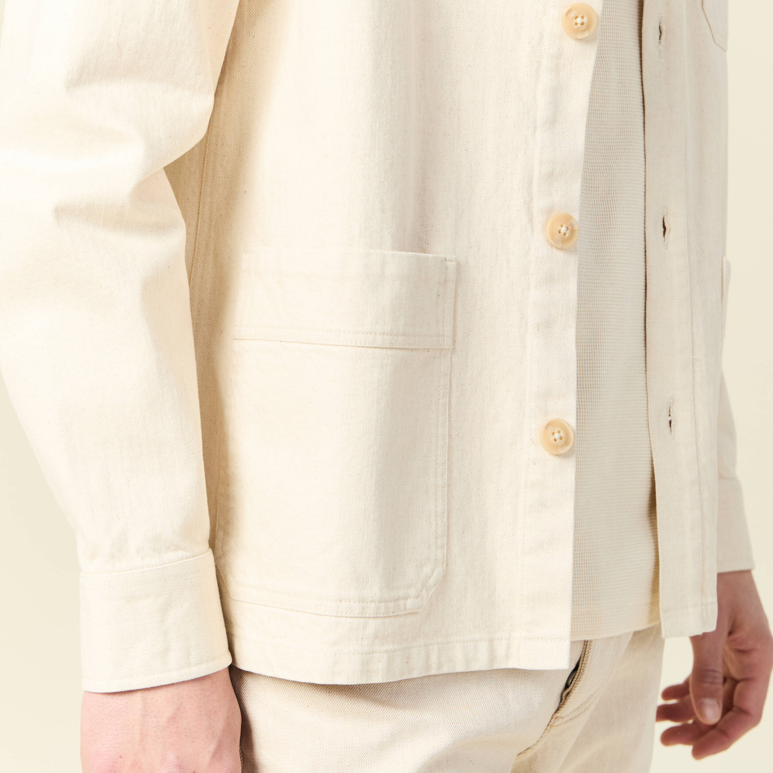 surchemise oversize ecru homme Surchemise oversize ecru homme