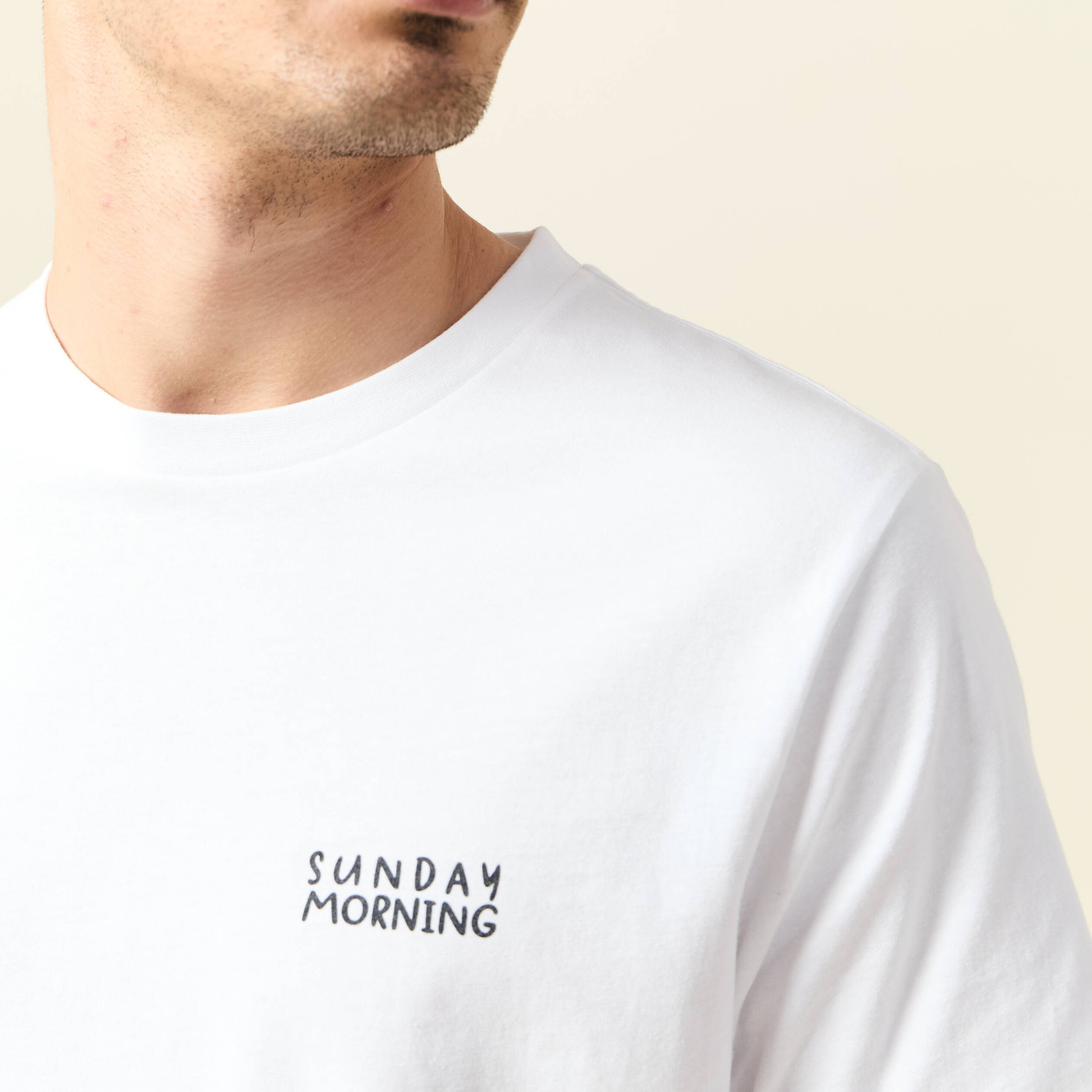 t shirt manches courtes blanc homme T-shirt manches courtes blanc homme
