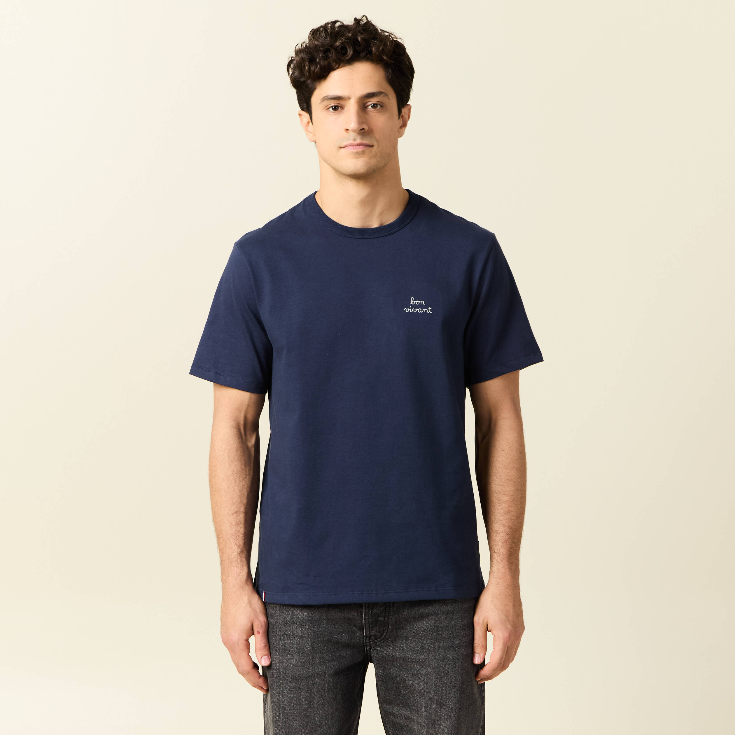 t shirt manches courtes bleu marine homme T-shirt manches courtes bleu marine homme