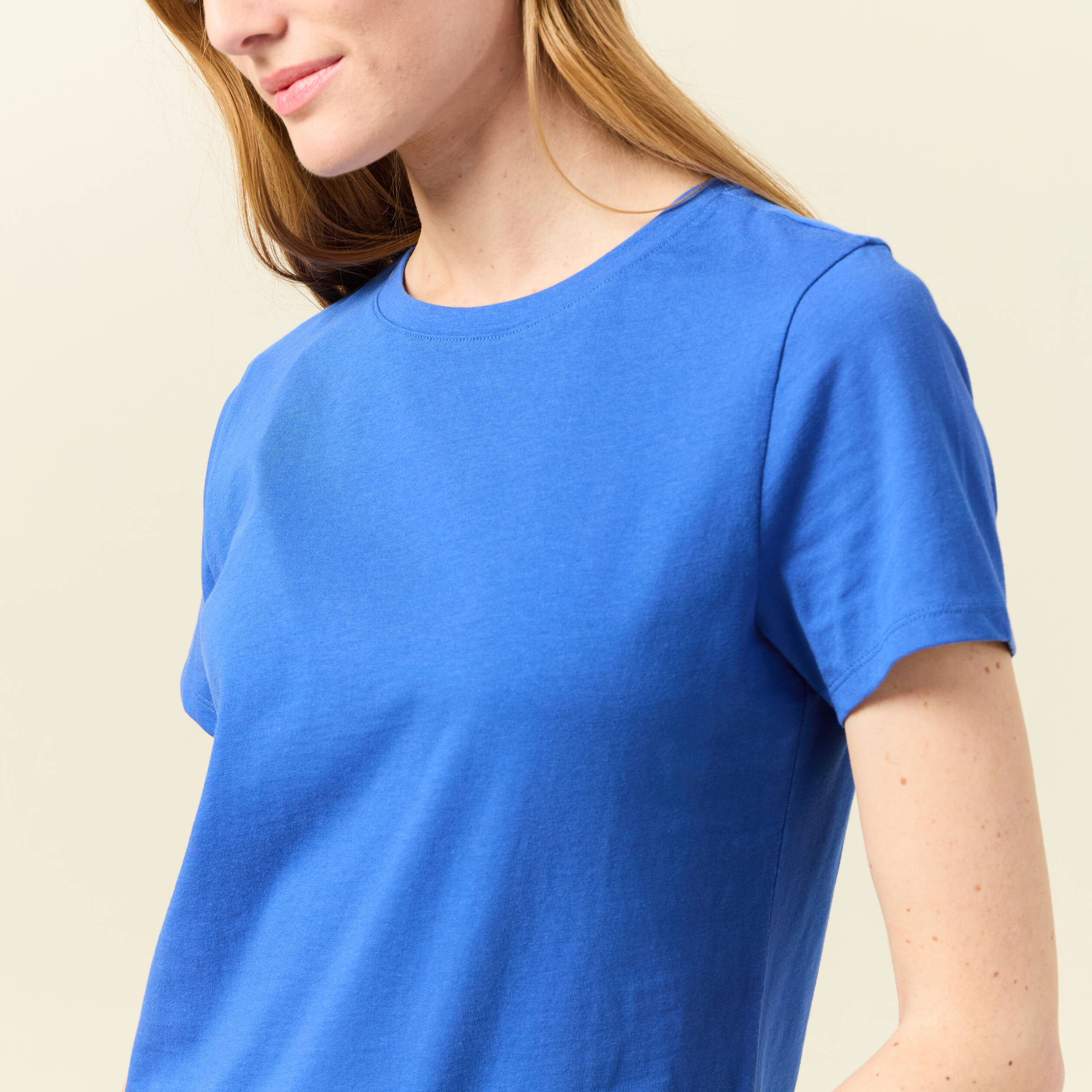 t shirt manches courtes bleu electrique femme T-shirt manches courtes bleu electrique femme