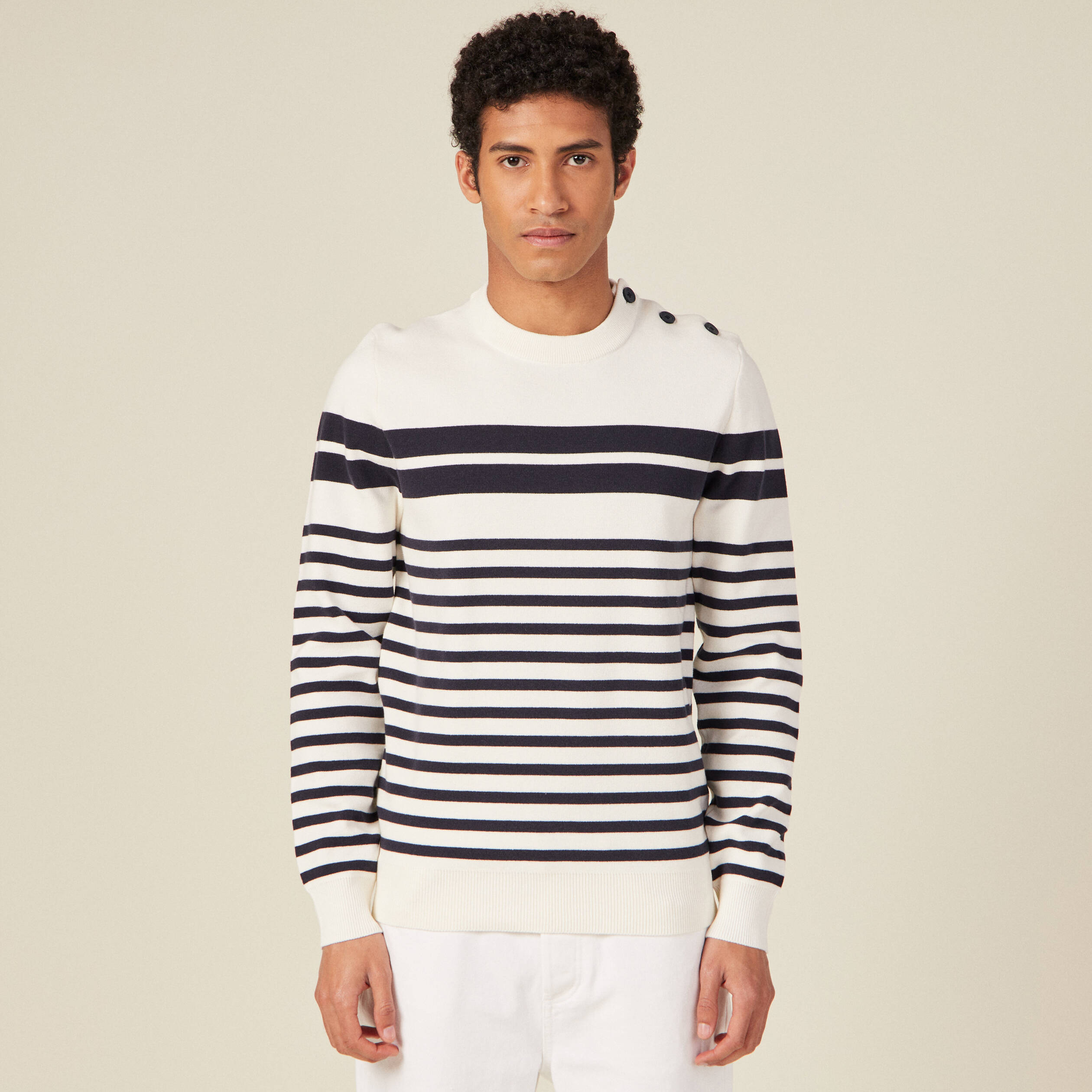 pull eco responsable ecru homme Pull éco-responsable ecru homme