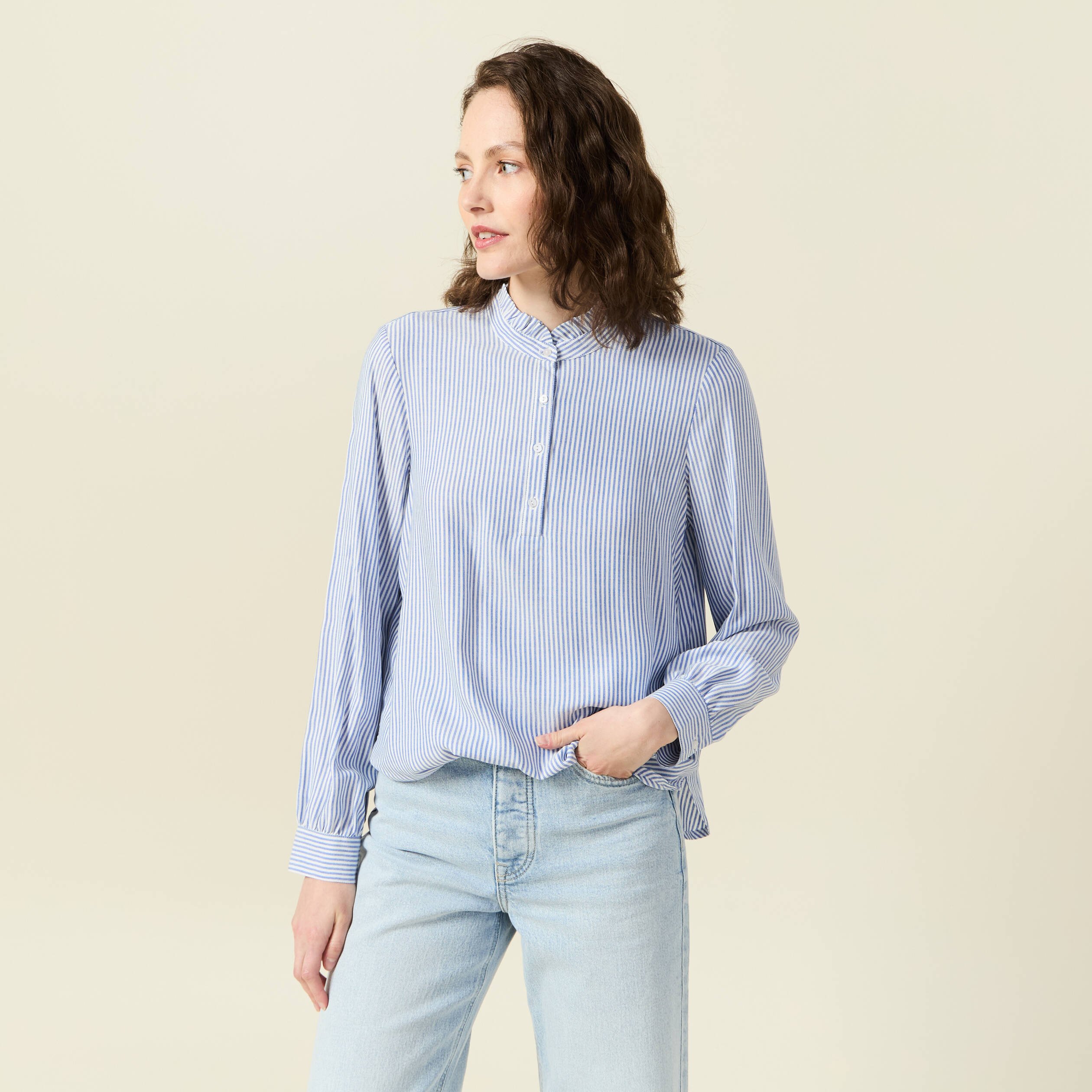 blouse manches longues ecru femme Blouse manches longues ecru femme