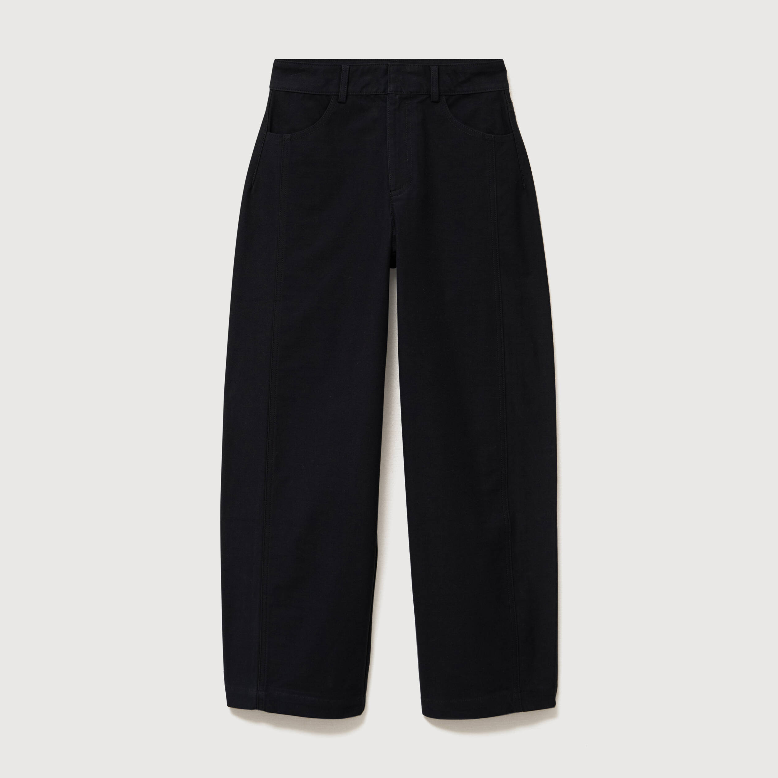 Pantalon coupe regular noir femme