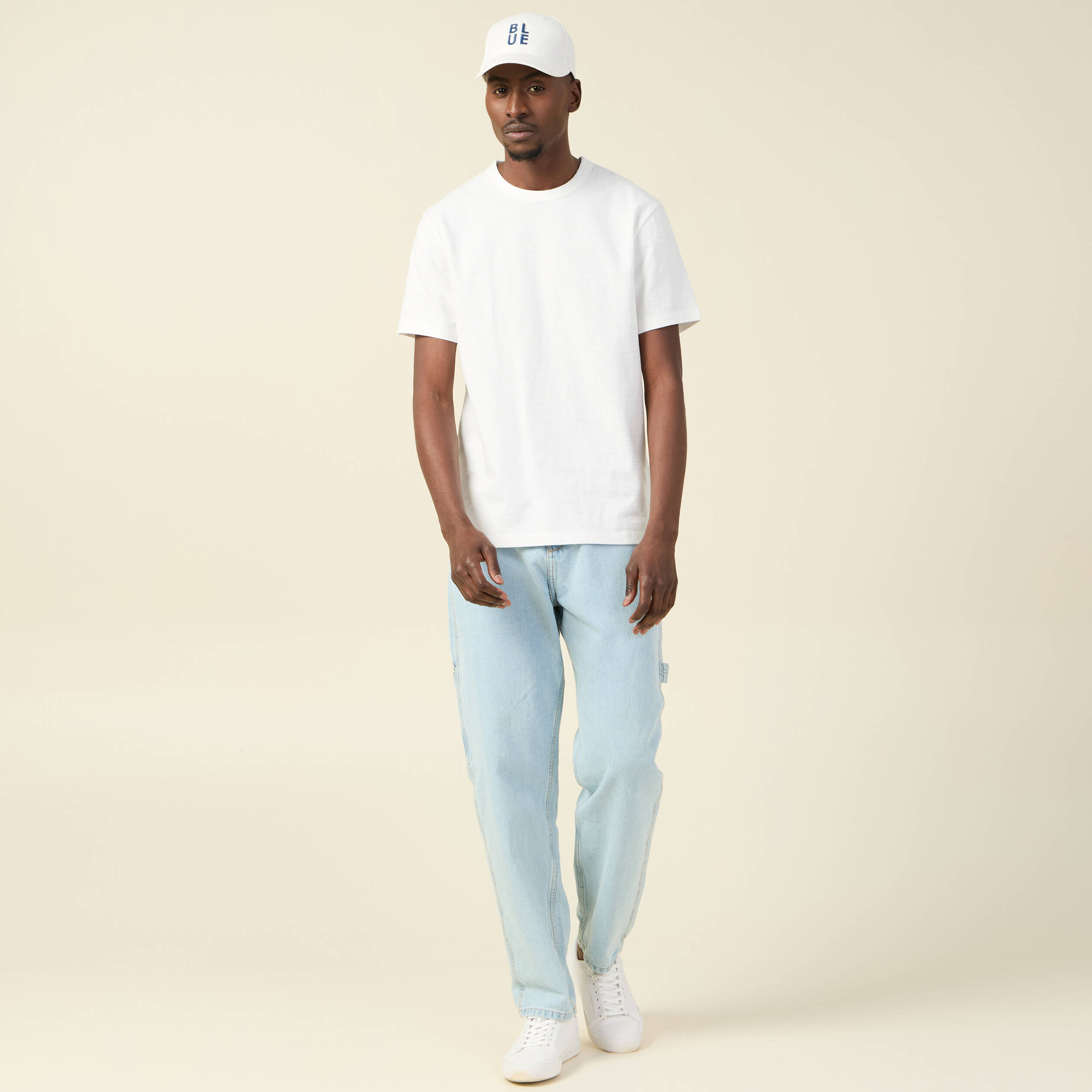 T-shirt manches courtes ecru homme