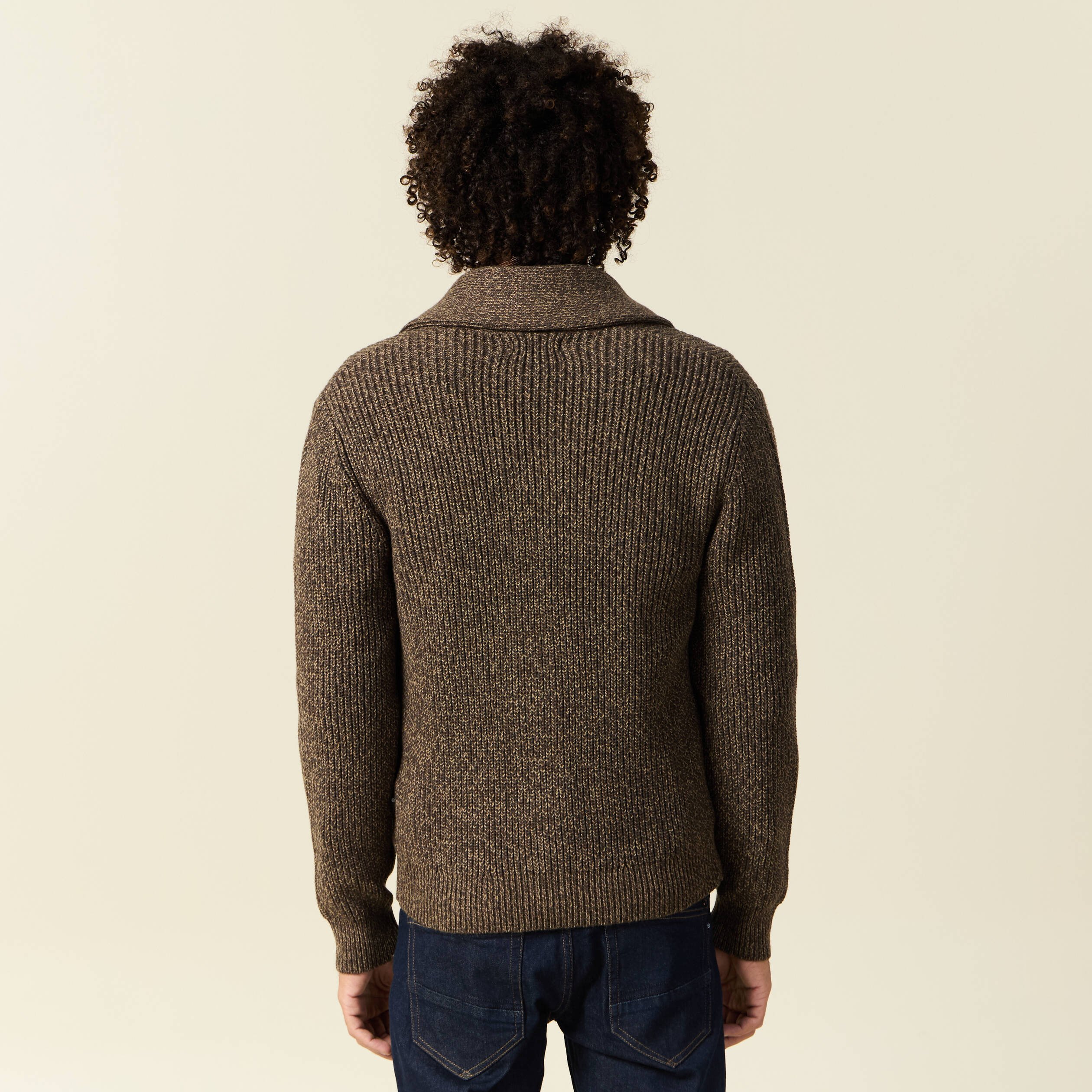 gilet manches longues marron homme Gilet manches longues marron homme