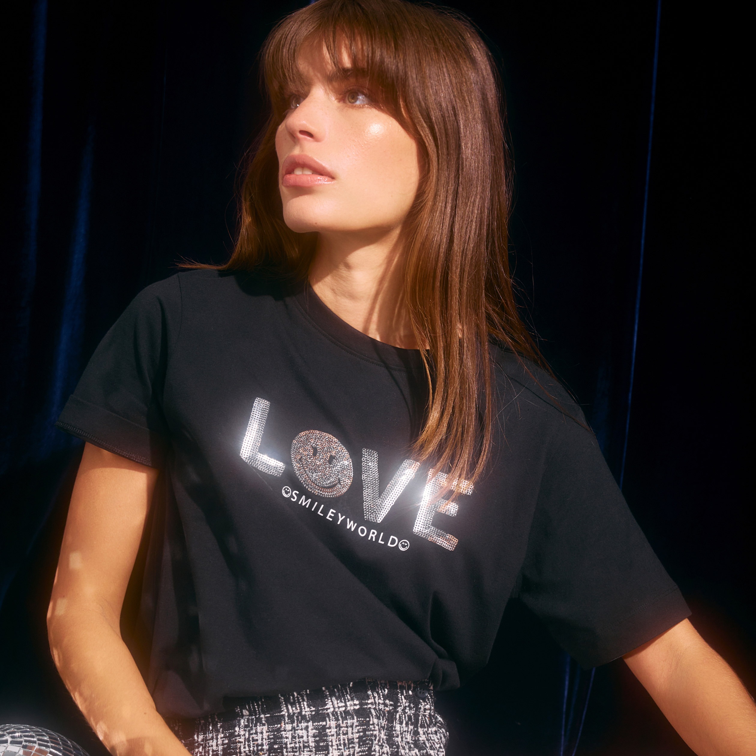 T-shirt SmileyWorld noir femme
