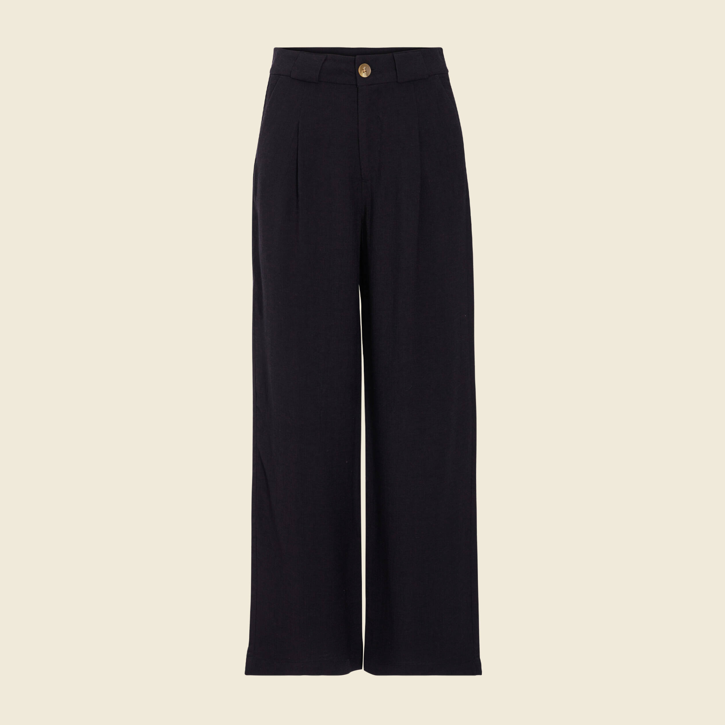 Pantalon large fluide noir femme