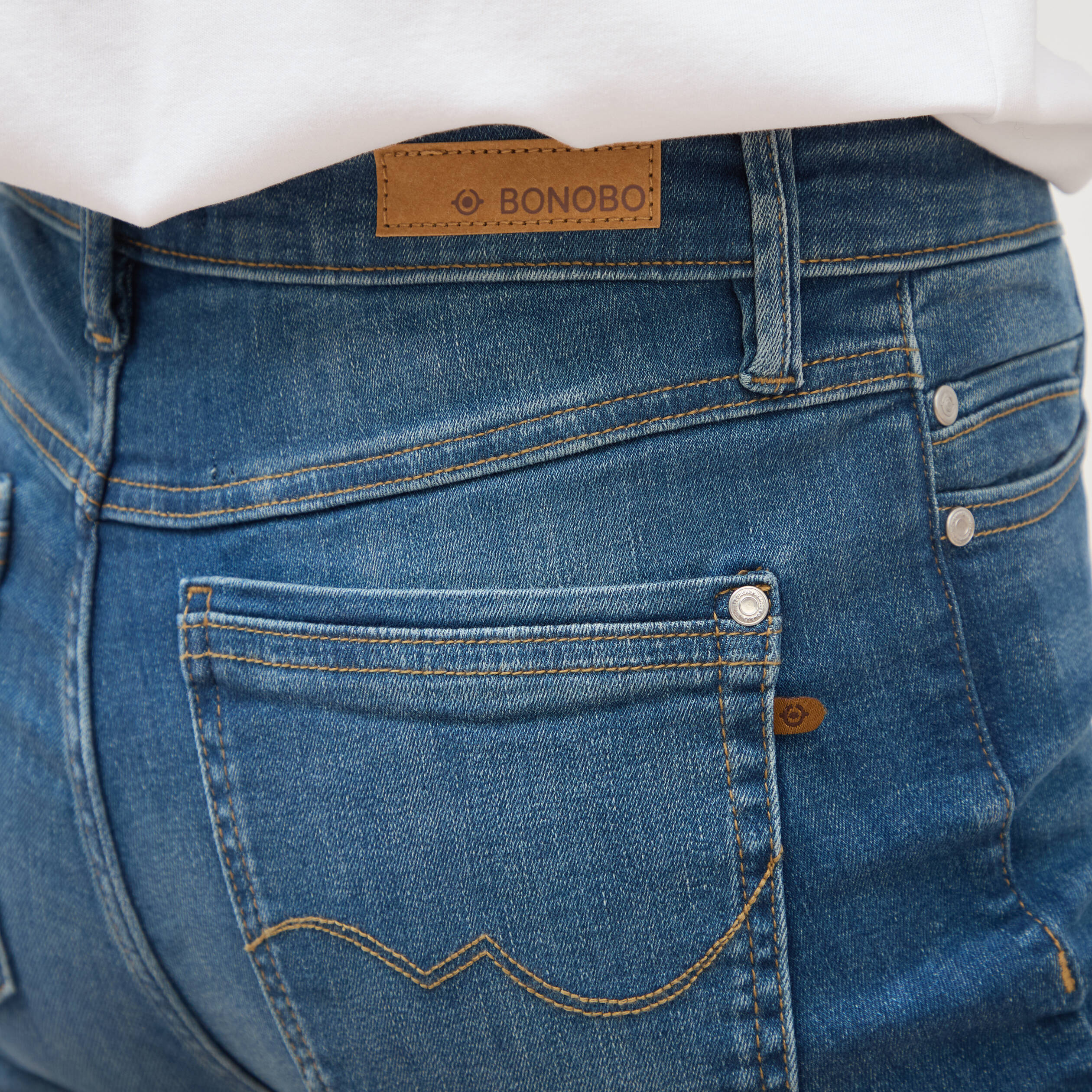 Jeans slim taille haute denim stone femme