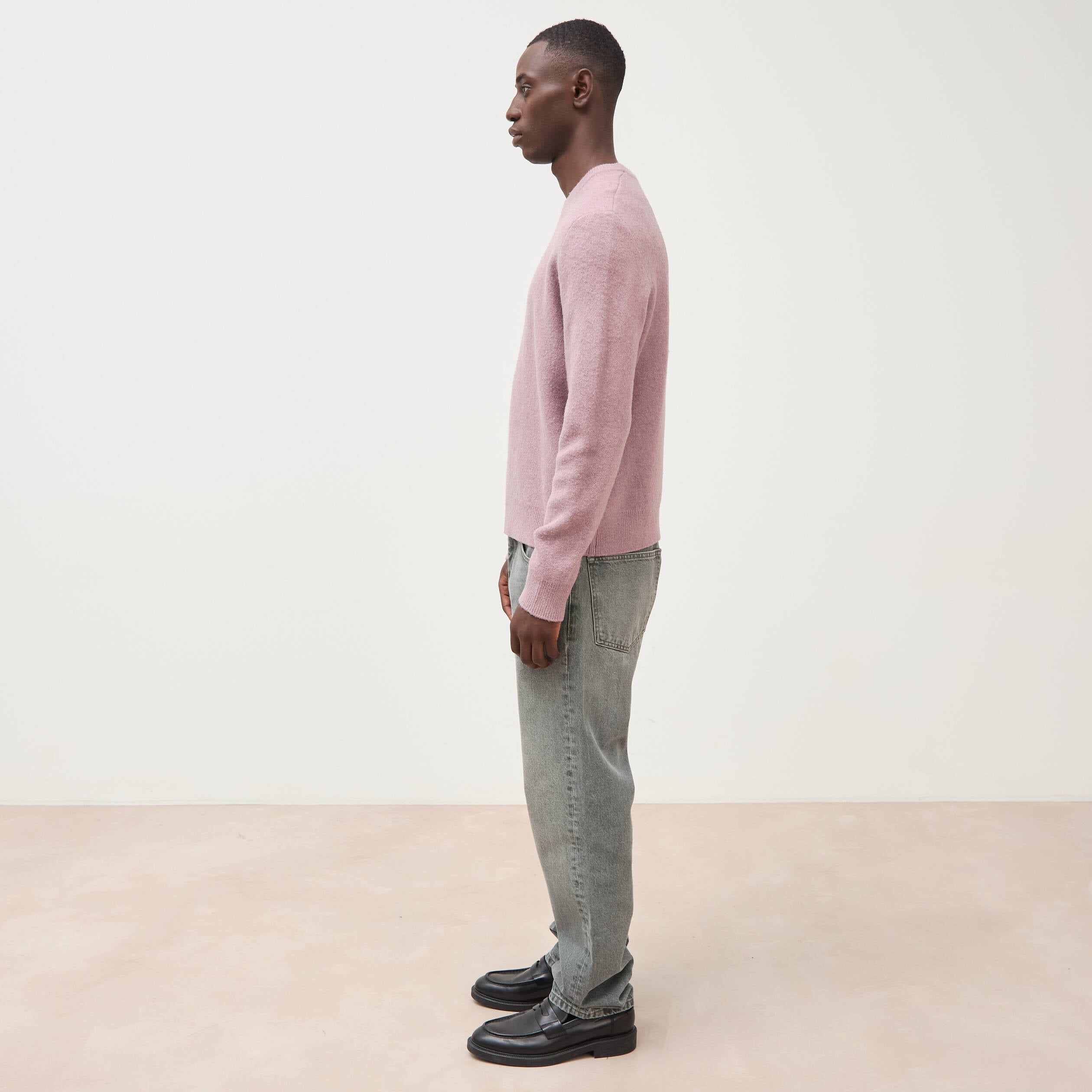 Pull droit col rond manches longues parme homme