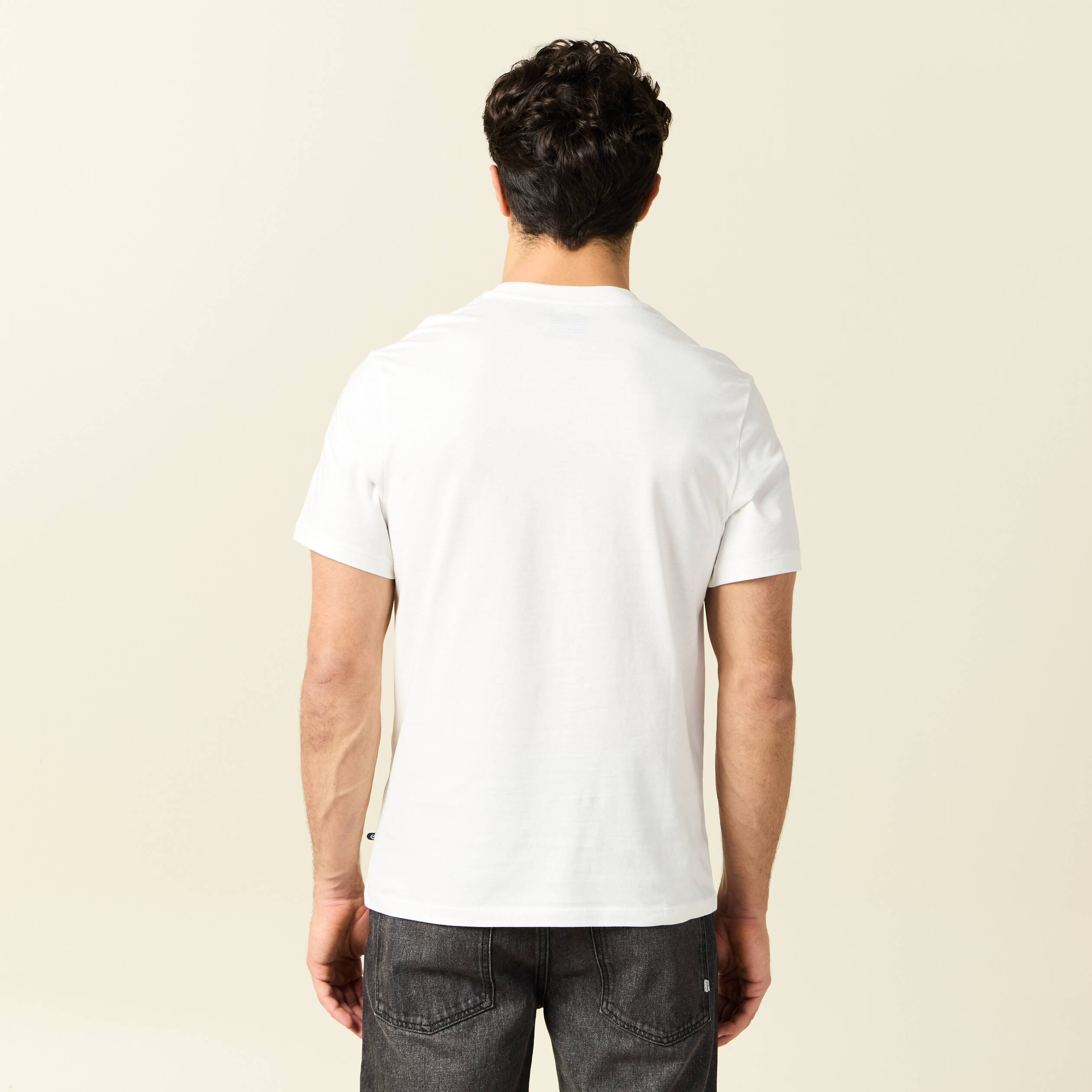 t shirt manches courtes ecru homme T-shirt manches courtes ecru homme