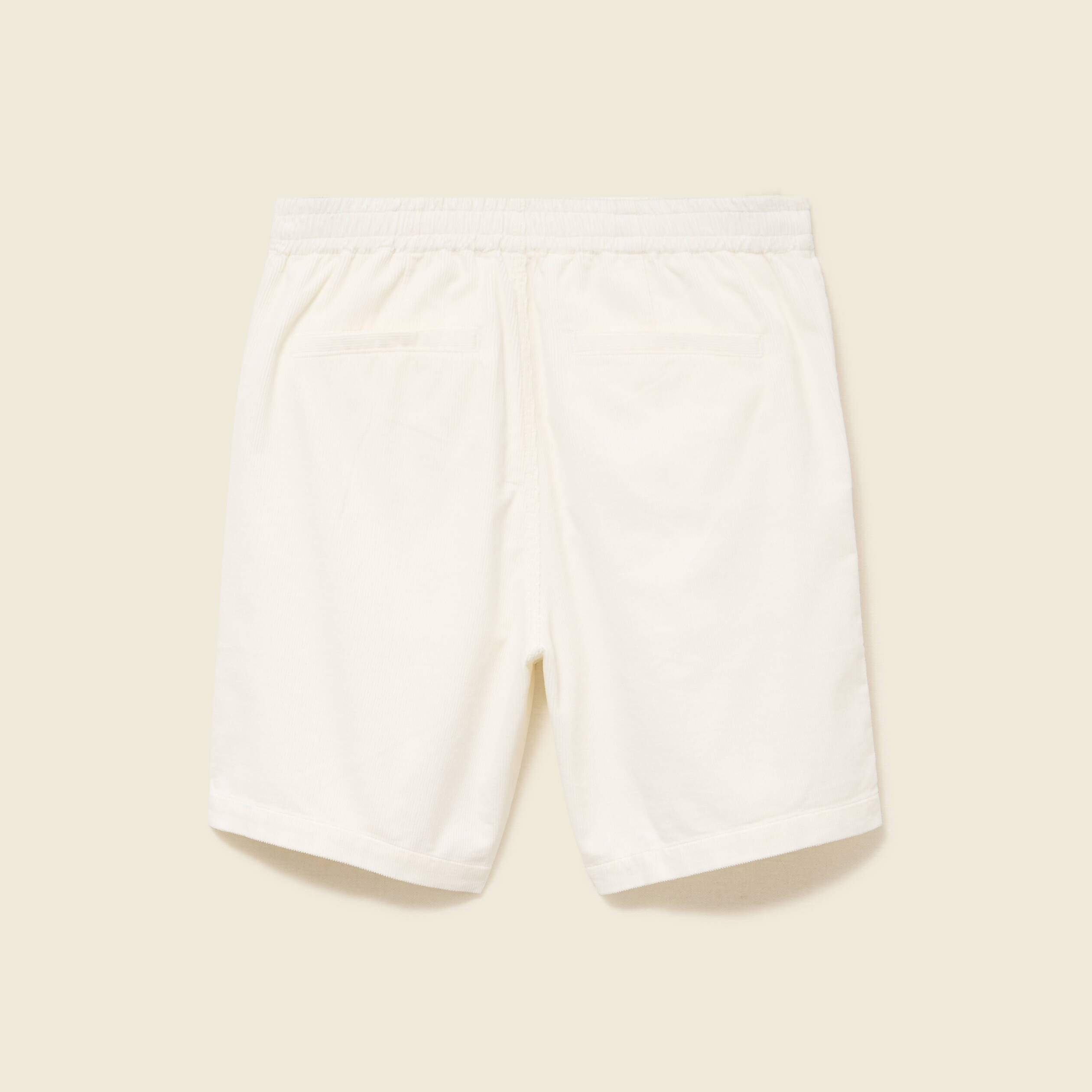 Bermuda en velours ecru homme