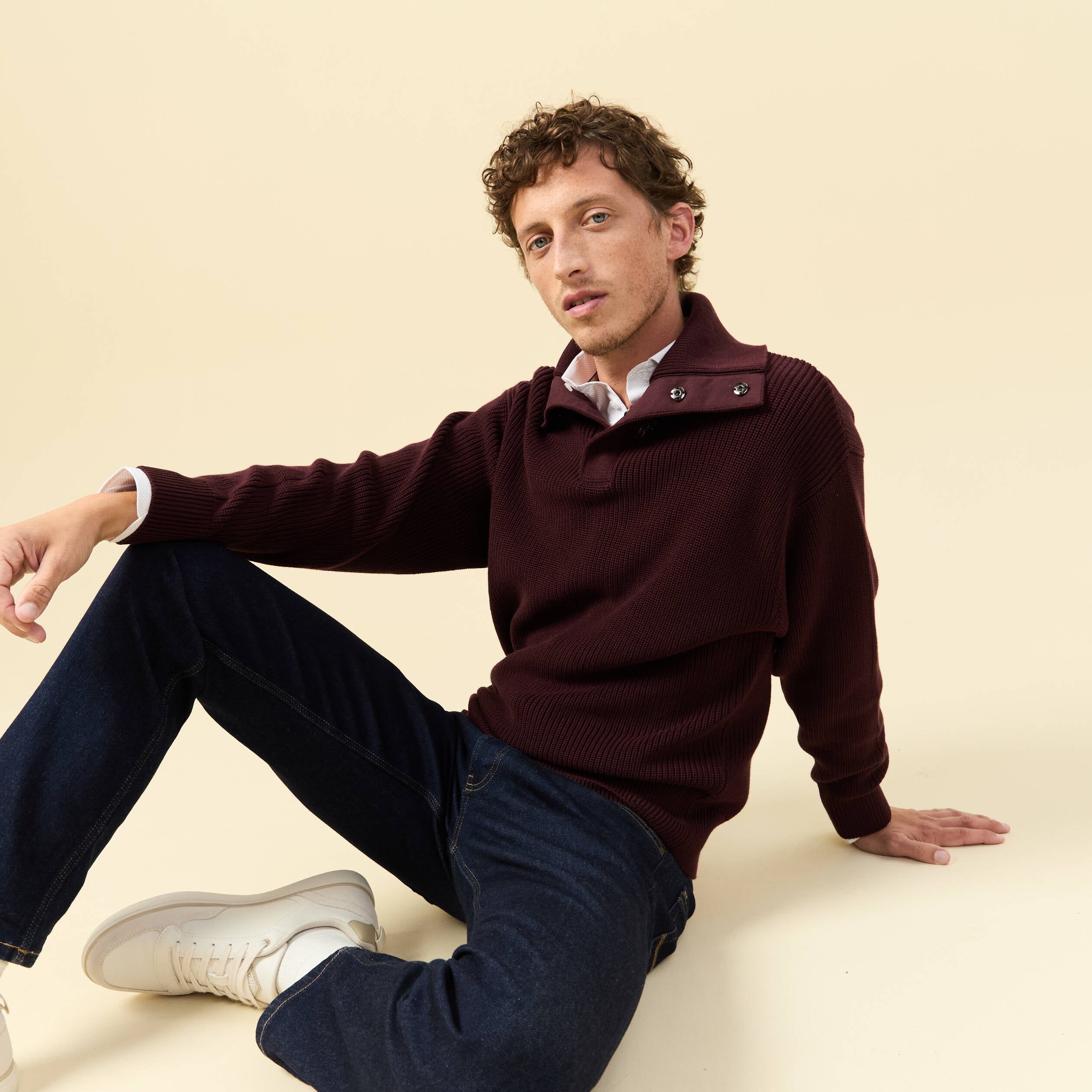 Pull Enfant Simply Southern – Bordeaux, Manches Longues, Taille L