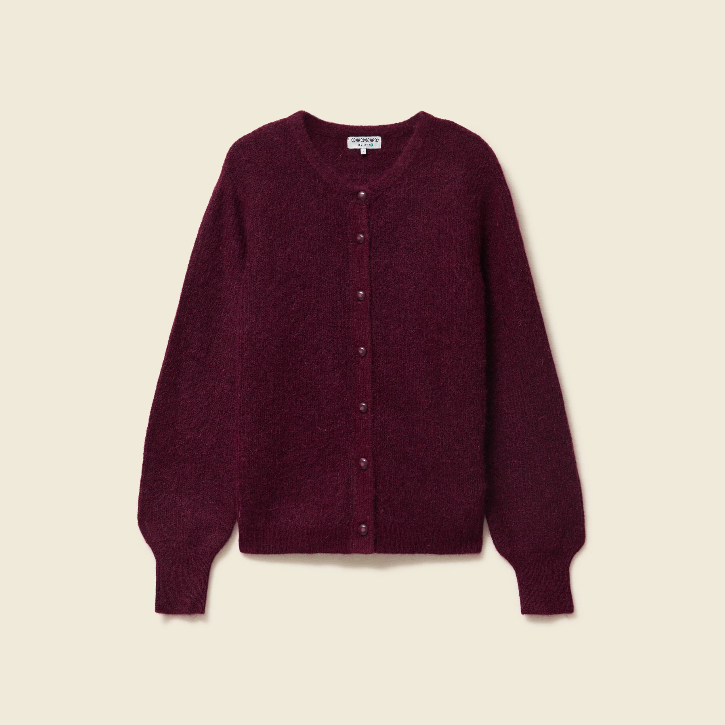 Gilet manches longues bordeaux femme