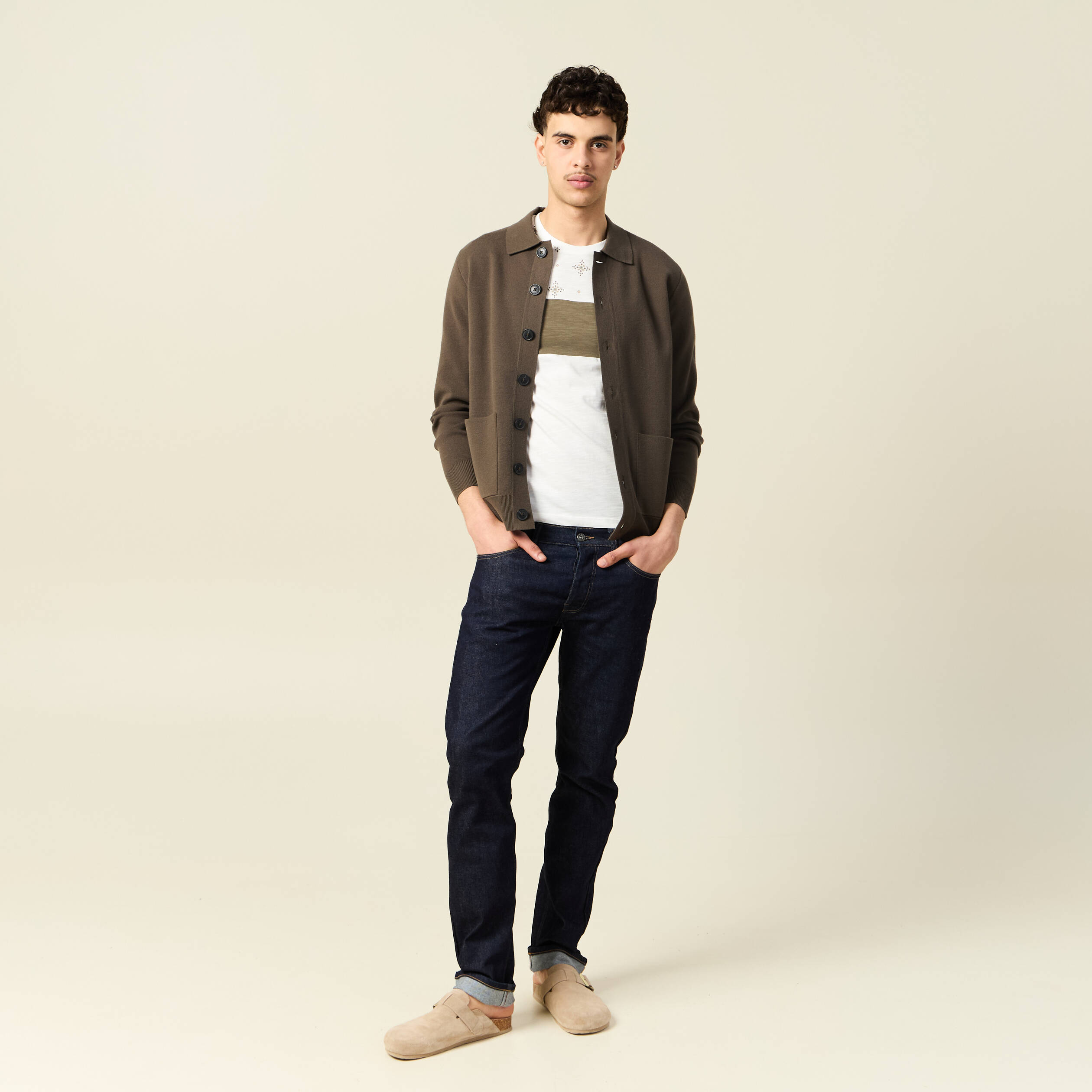 t shirt manches courtes vert kaki homme T-shirt manches courtes vert kaki homme