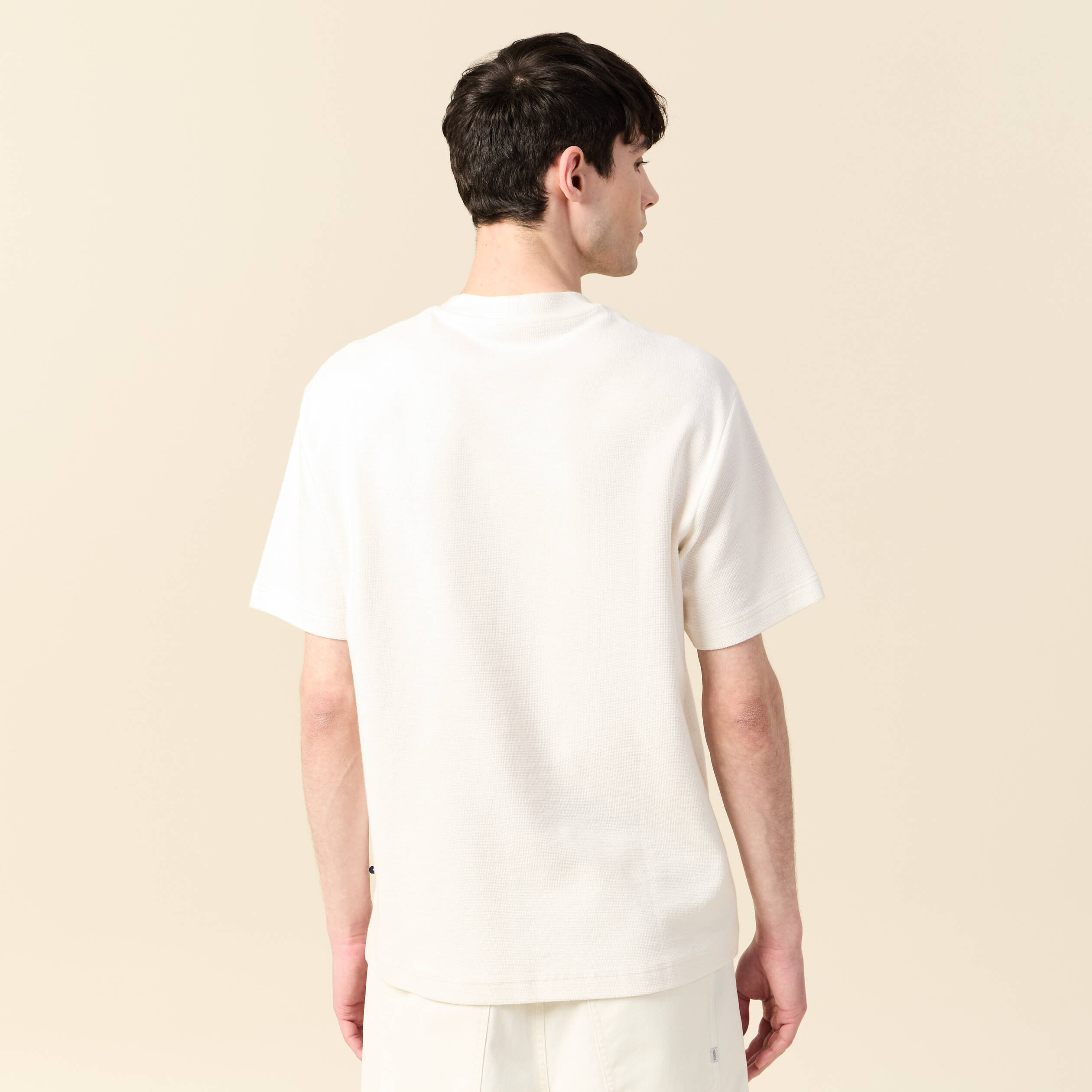 t shirt manches courtes ecru homme T-shirt manches courtes ecru homme
