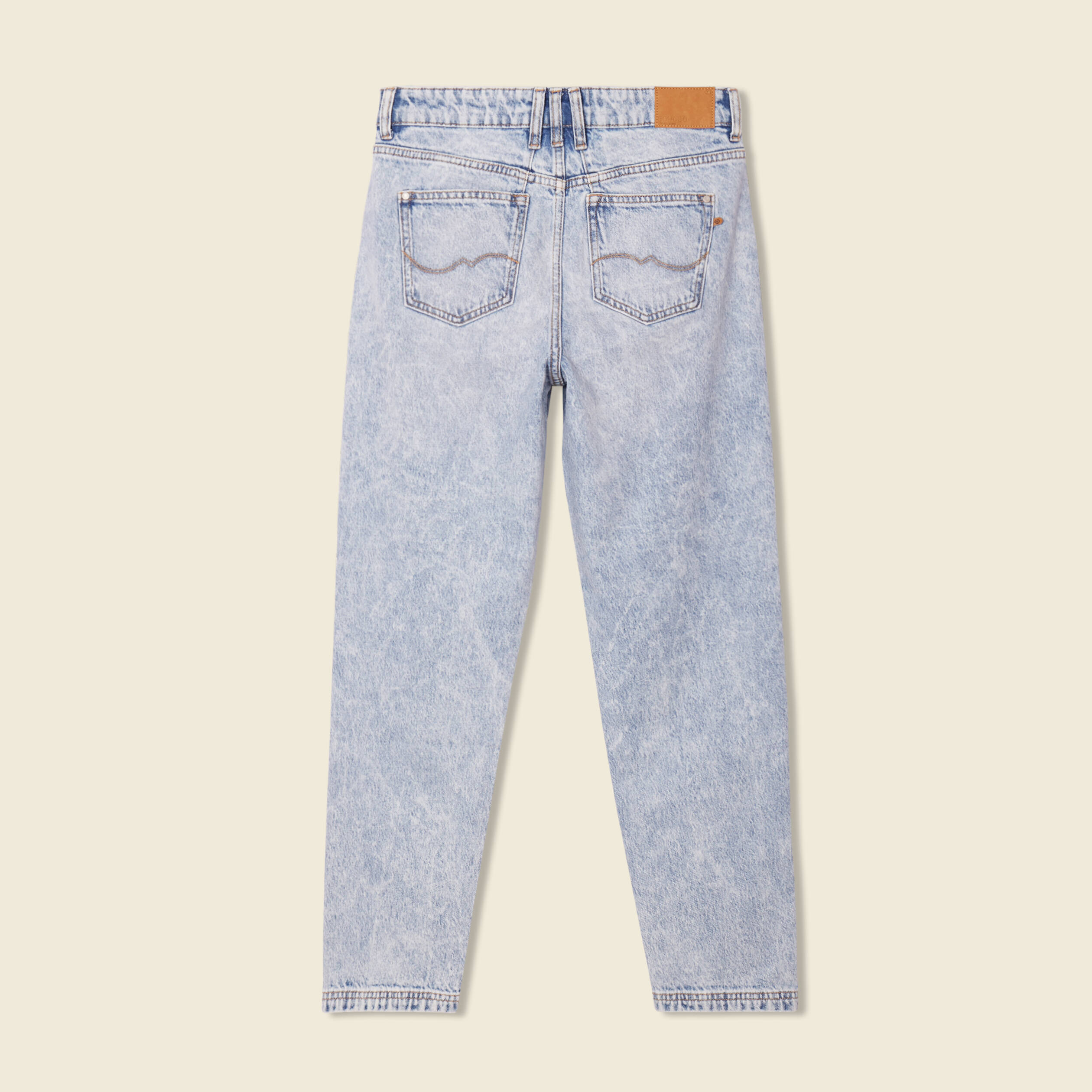 jeans boyfriend 78eme denim snow bleu femme Jeans boyfriend 7/8ème denim snow bleu femme