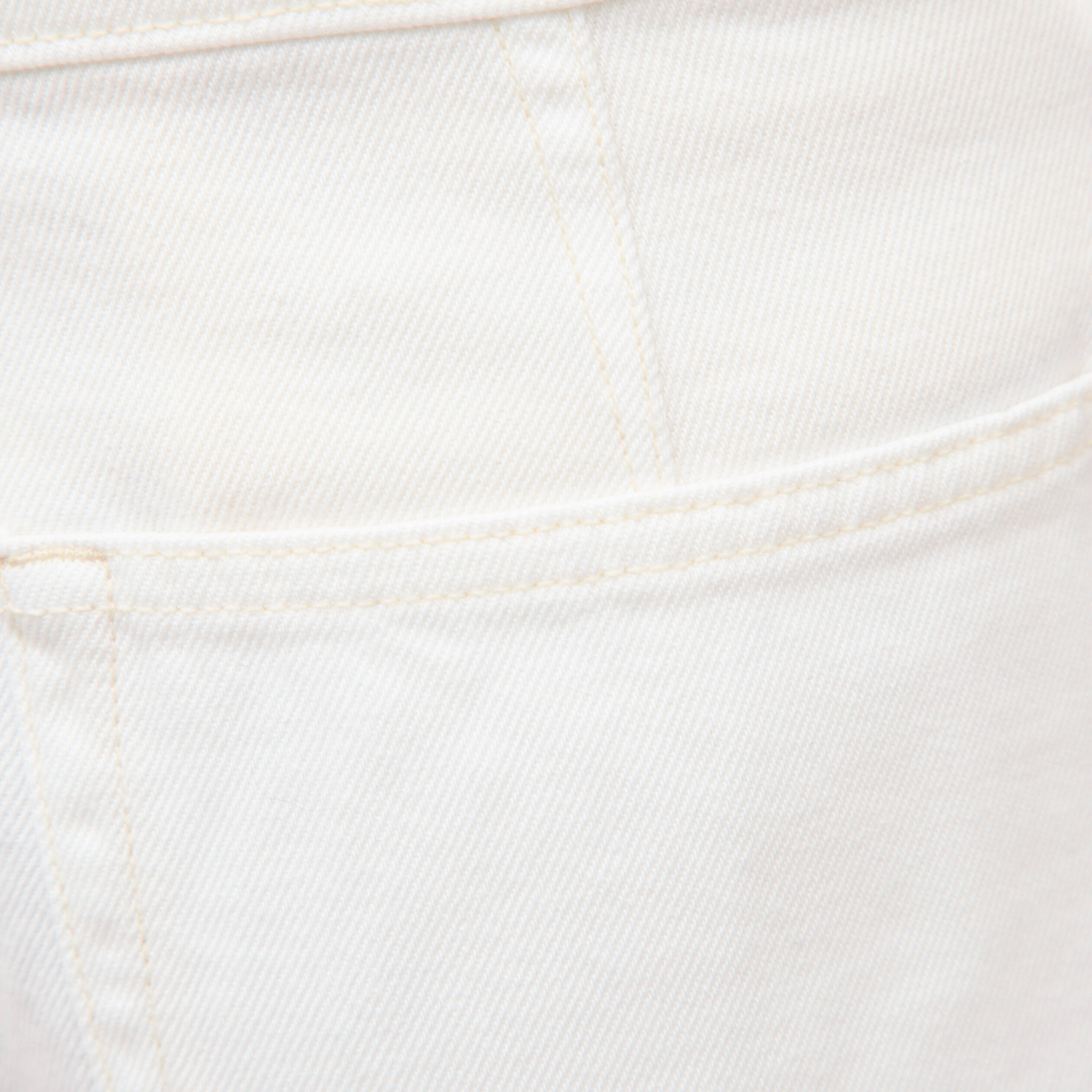 Jeans barrel taille haute 7/8&egrave;me denim blanc femme