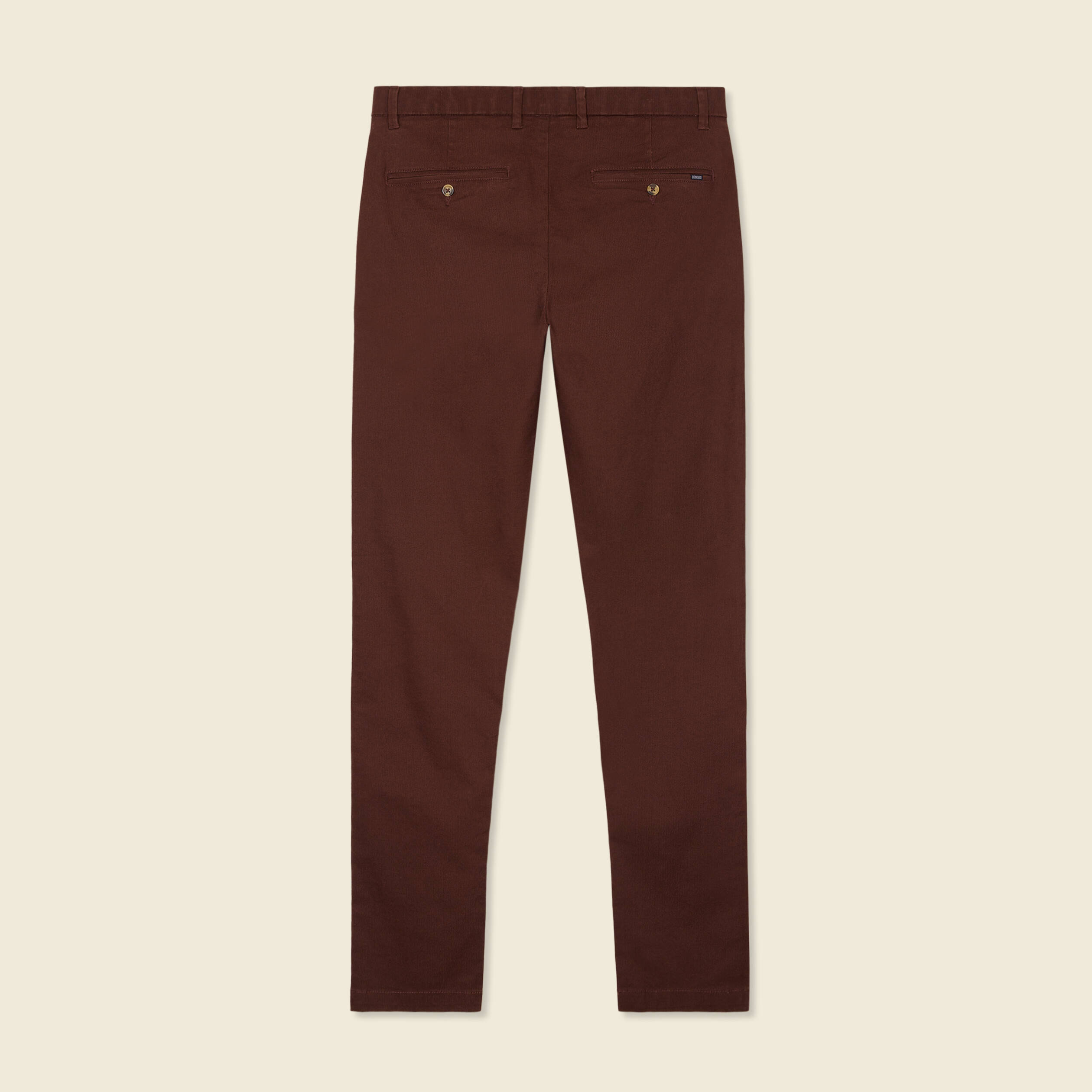 Pantalon chino longueur 32 bordeaux homme