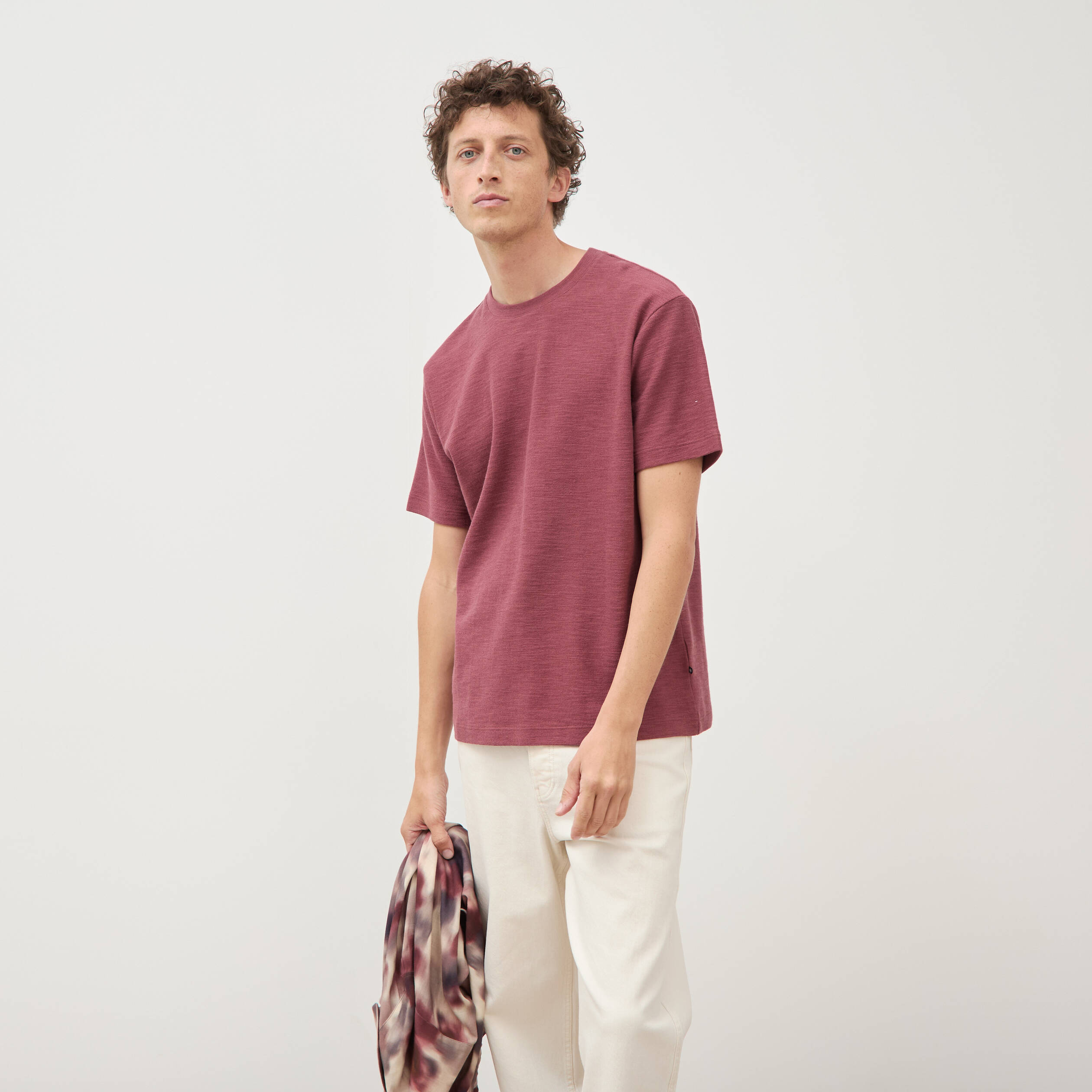 T-shirt manches courtes vieux rose homme