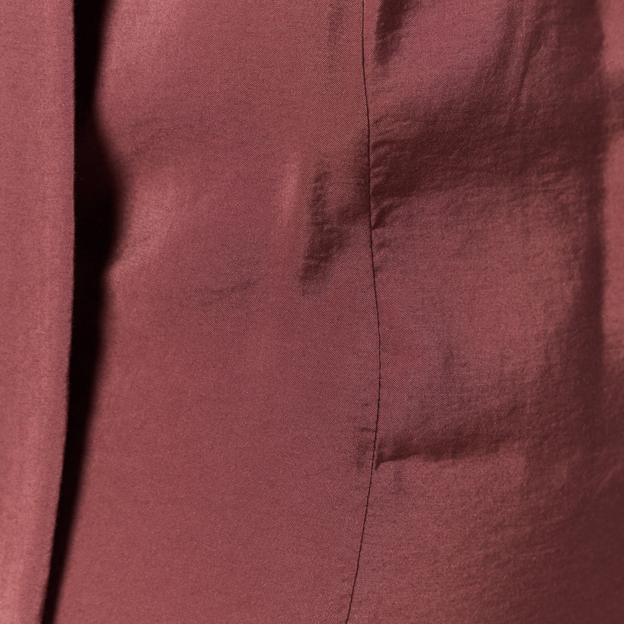 Jupe droite satin marron femme