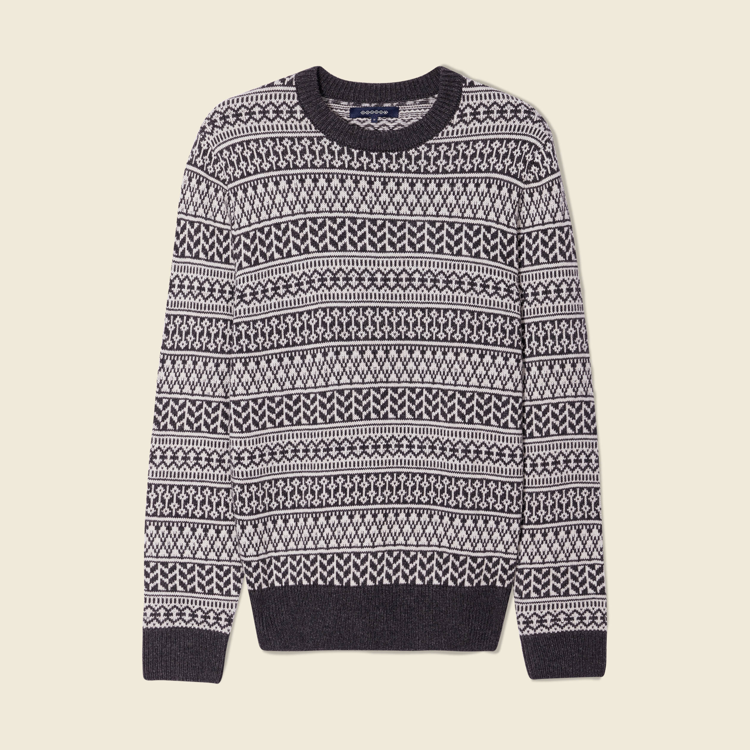 Pull manches longues ecru homme