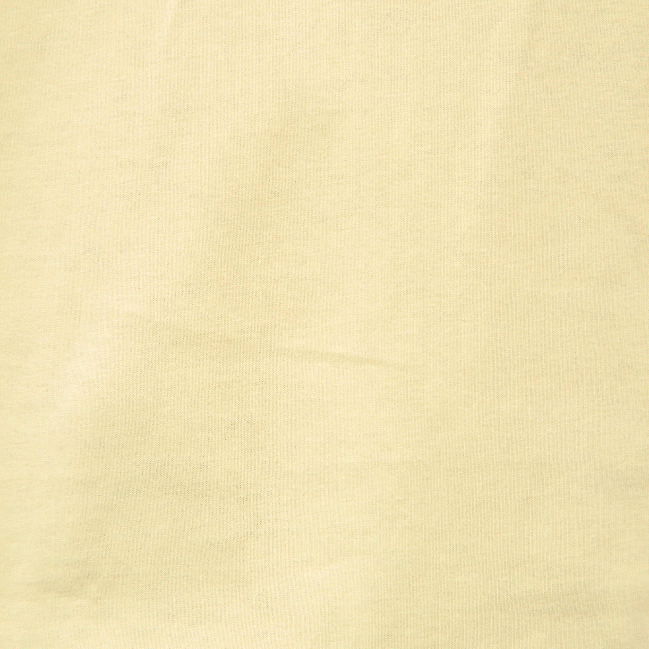 T-shirt droit col rond manches courtes jaune pastel femme