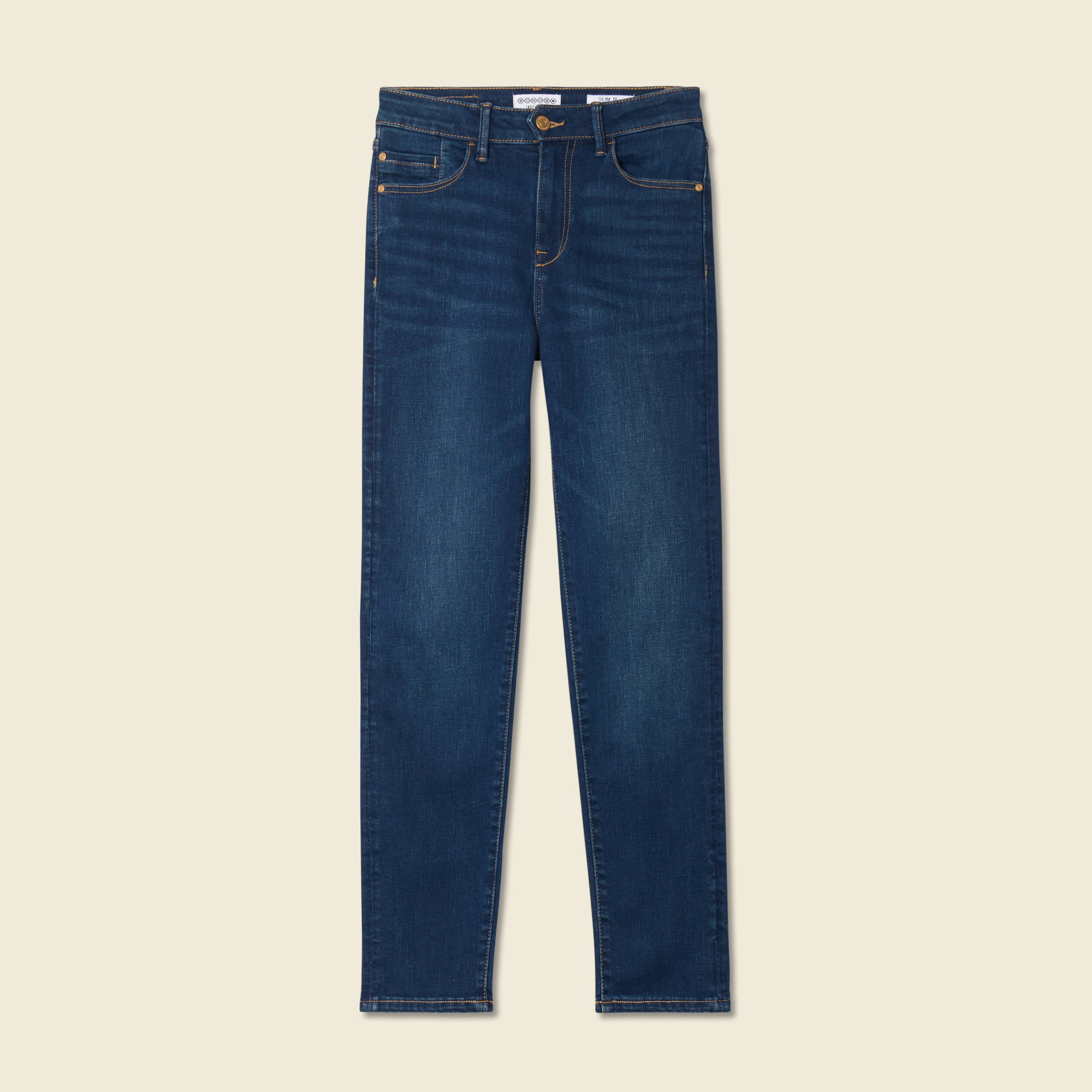 jeans slim taille haute 78eme denim brut femme Jeans slim taille haute 7/8ème denim brut femme
