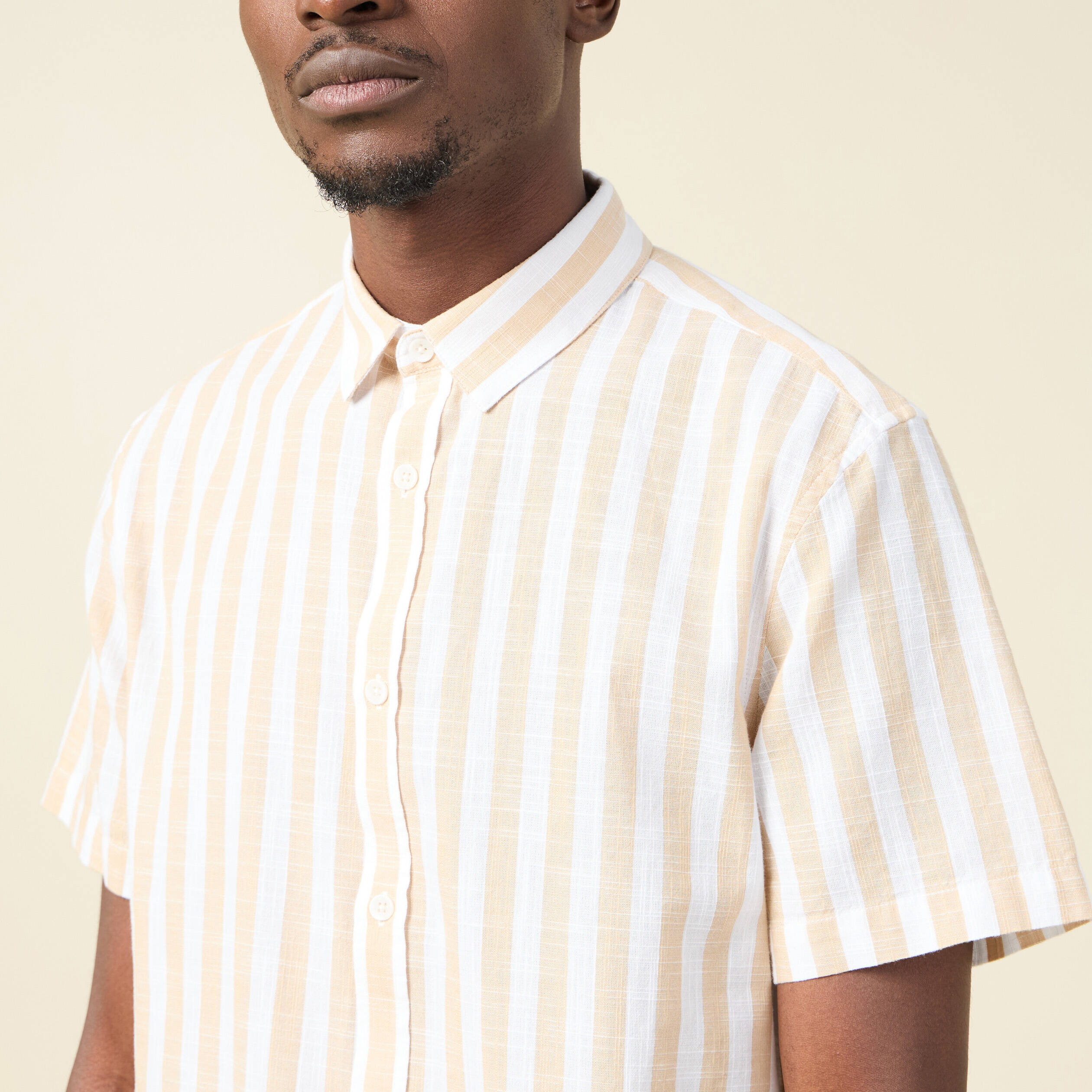 chemise manches courtes beige homme Chemise manches courtes beige homme