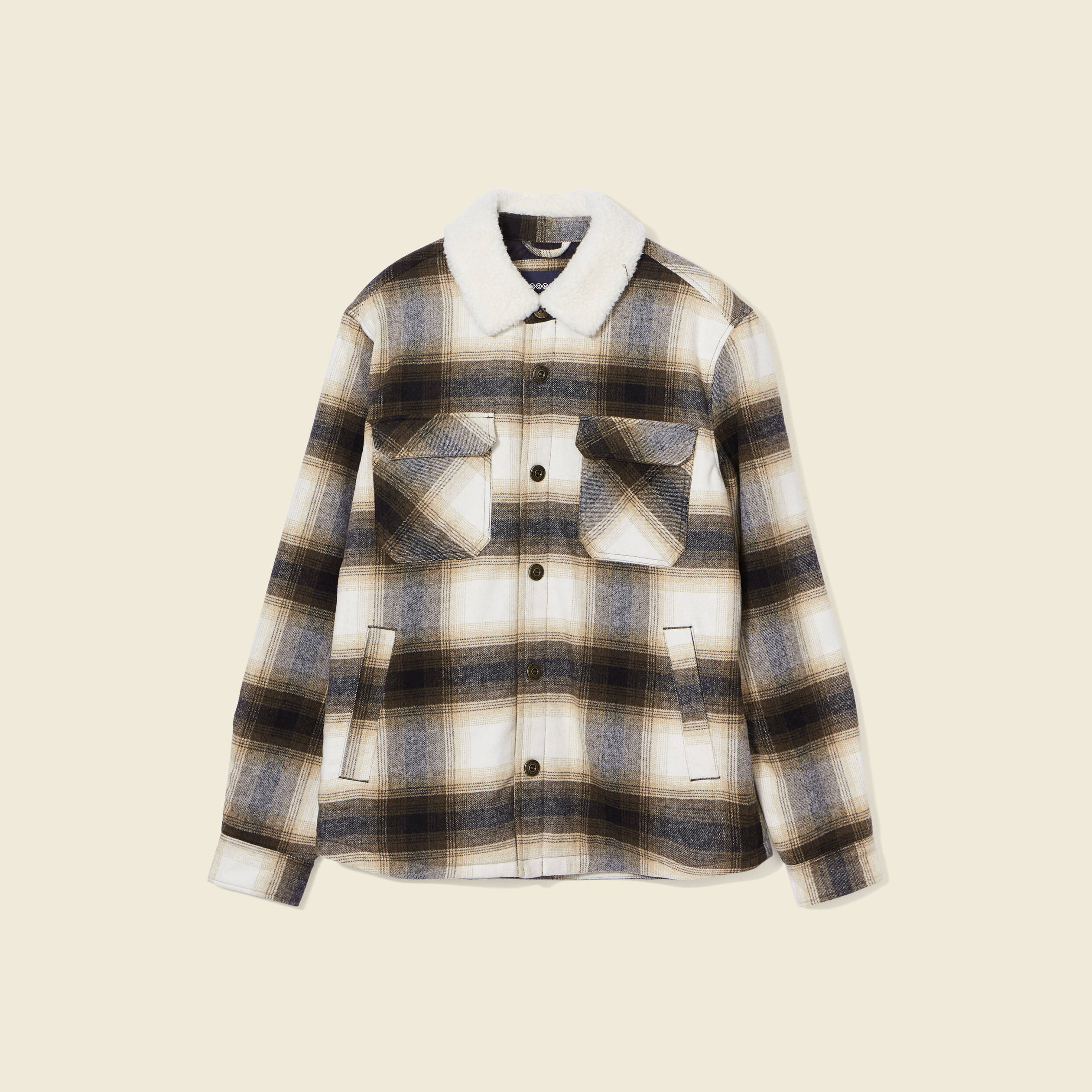 Veste surchemise ample ecru homme