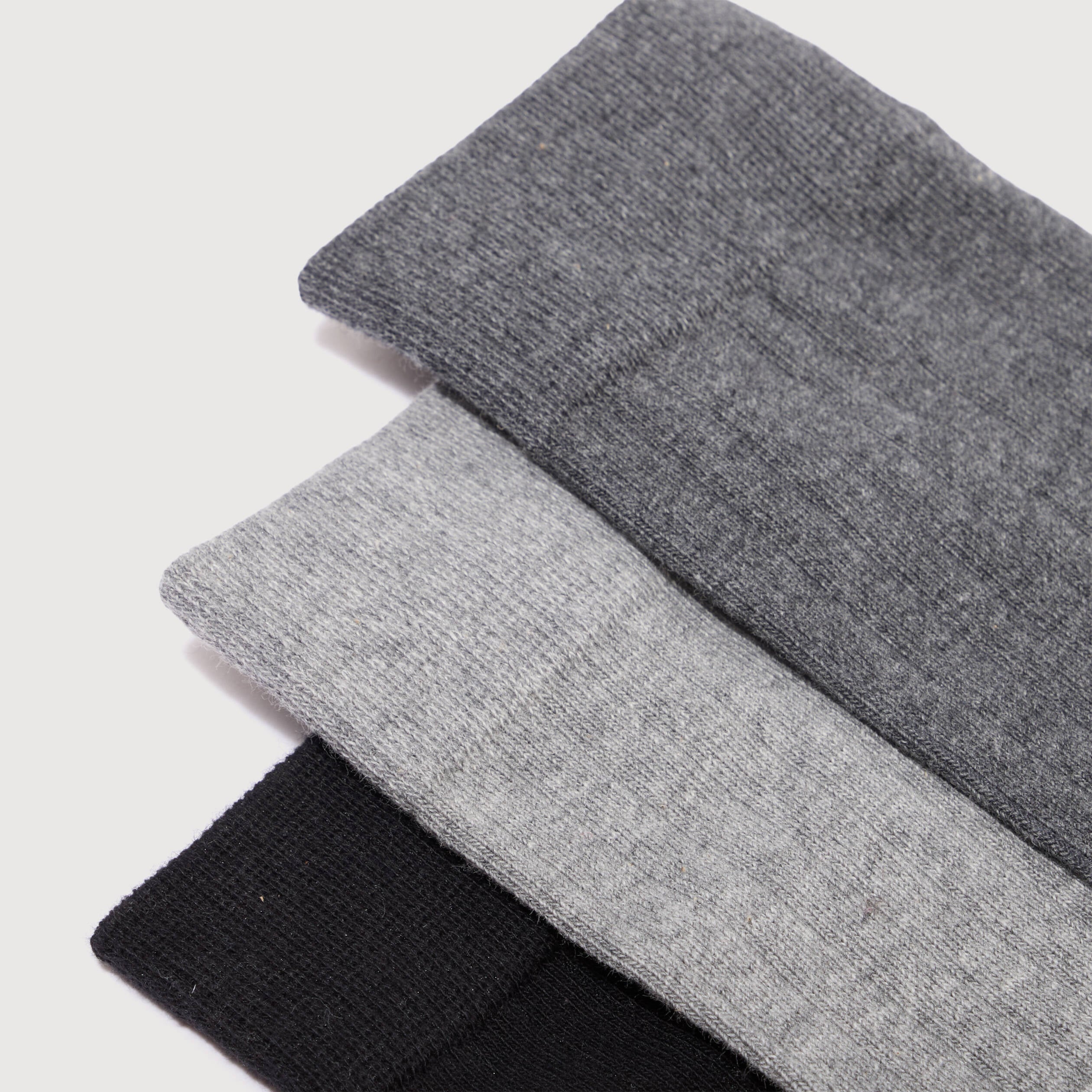 Lot de 3 paires chaussettes hautes gris fonc&eacute; homme
