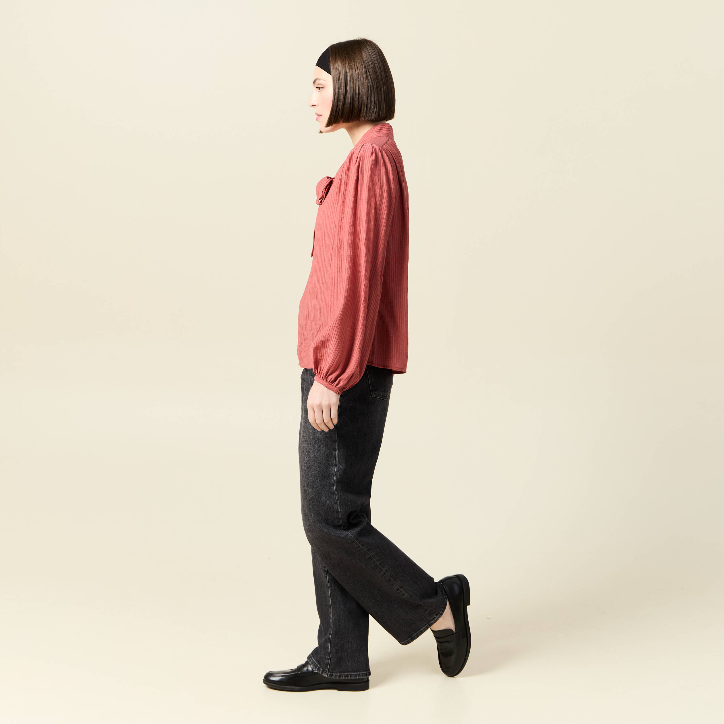 blouse manches longues vieux rose femme Blouse manches longues vieux rose femme