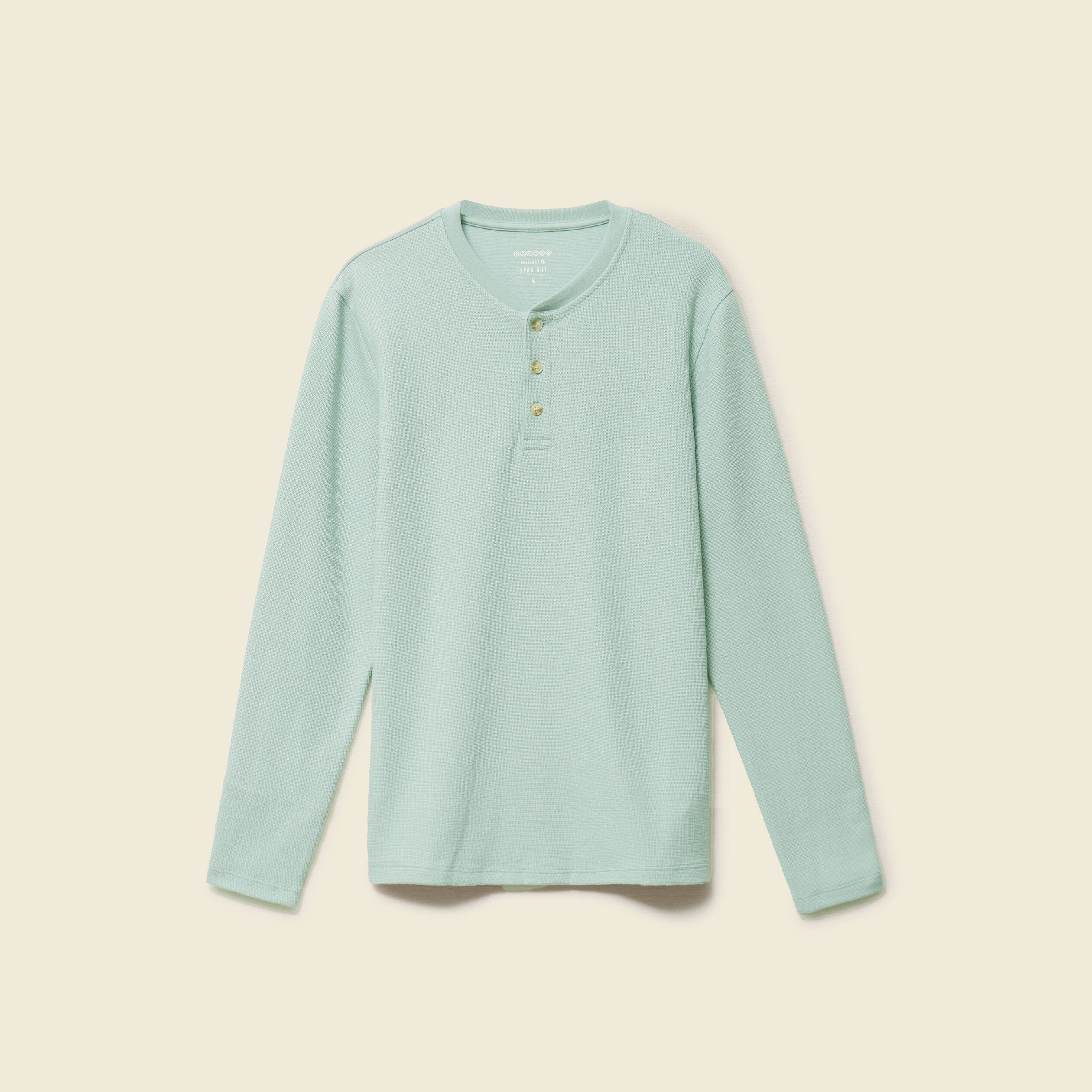 T-shirt manches longues vert pastel homme