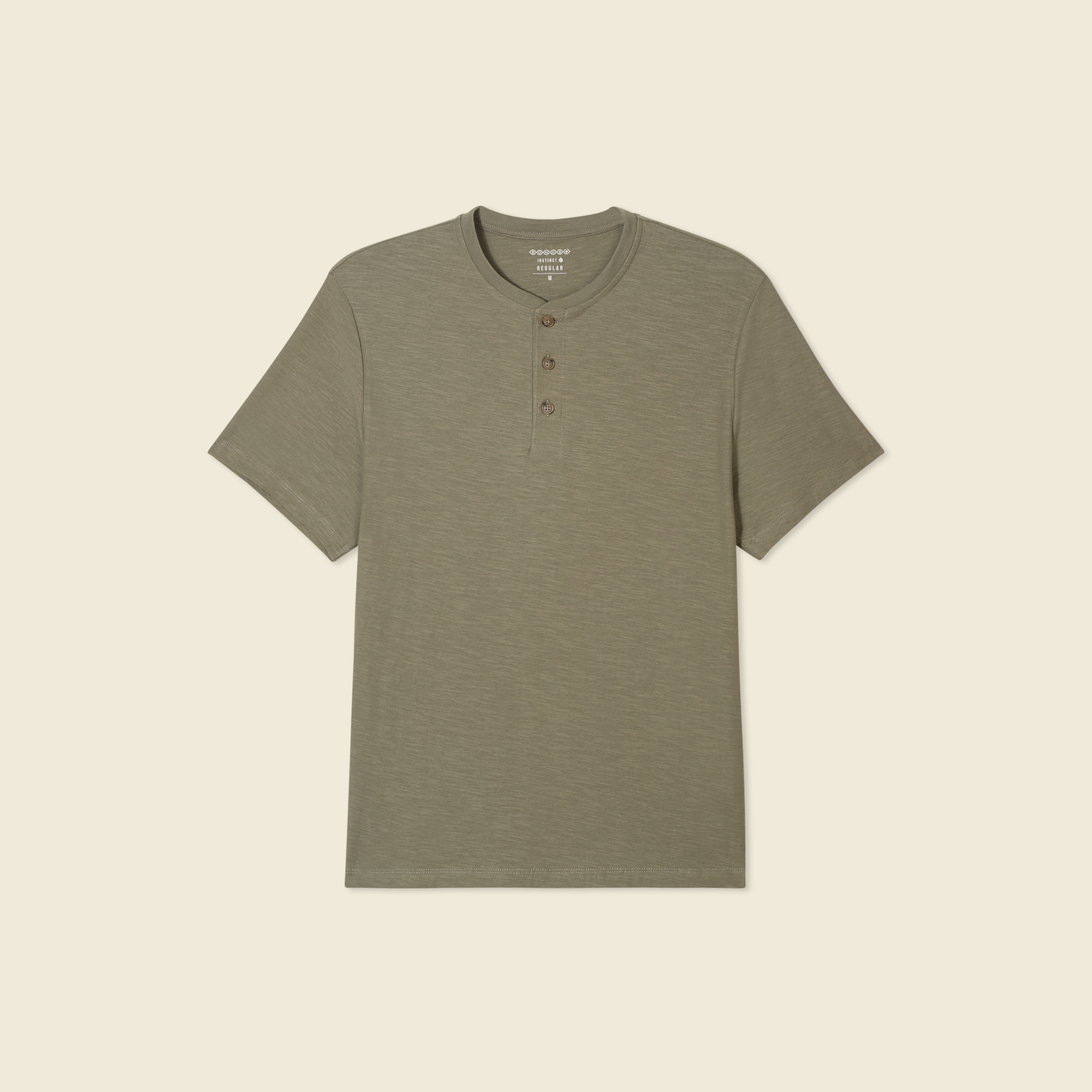 T-shirt manches courtes vert kaki homme