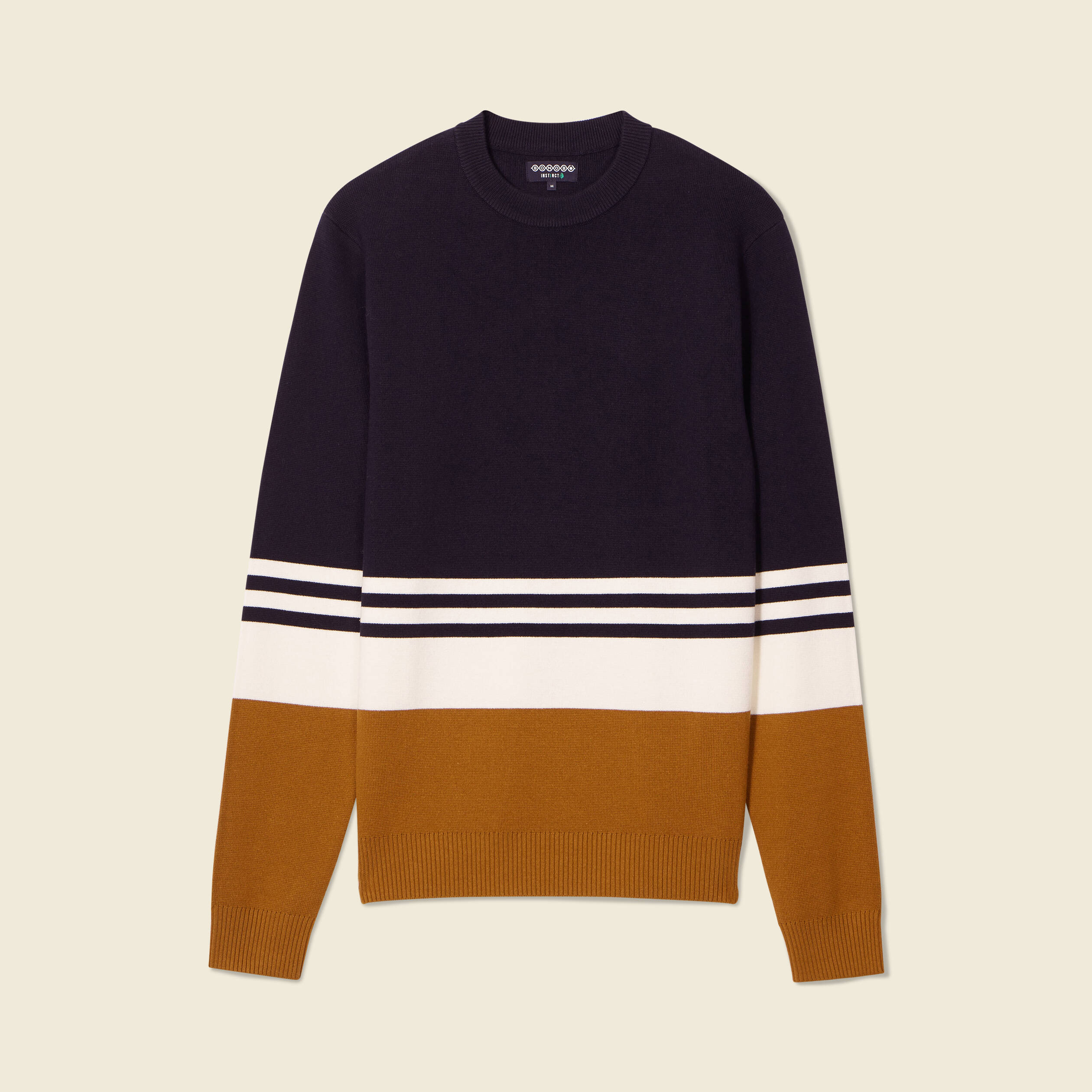 pull col rond eco resposnable bleu marine homme Pull col rond éco-resposnable bleu marine homme