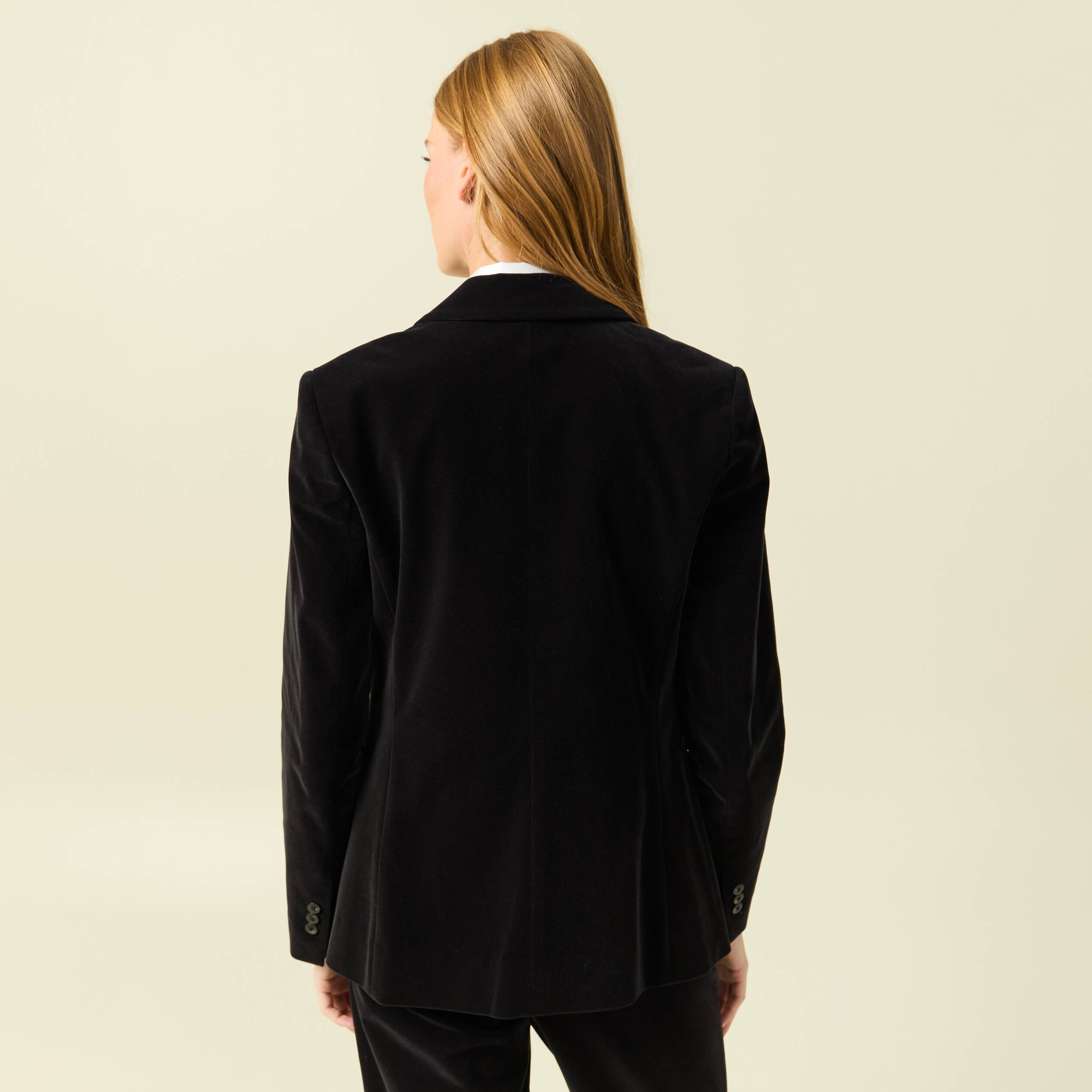 Veste blazer velours noir femme