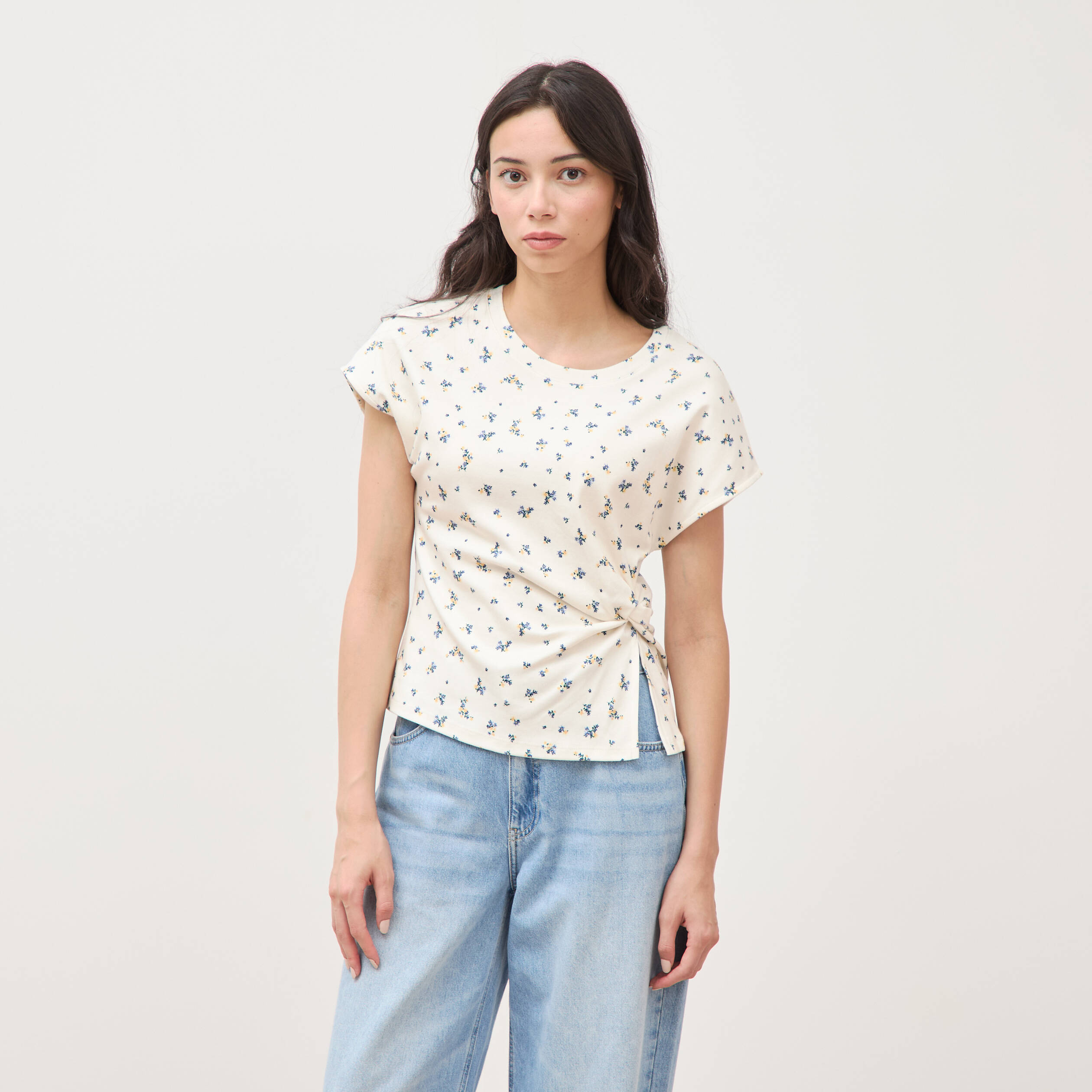 T-shirt en coton blanc femme