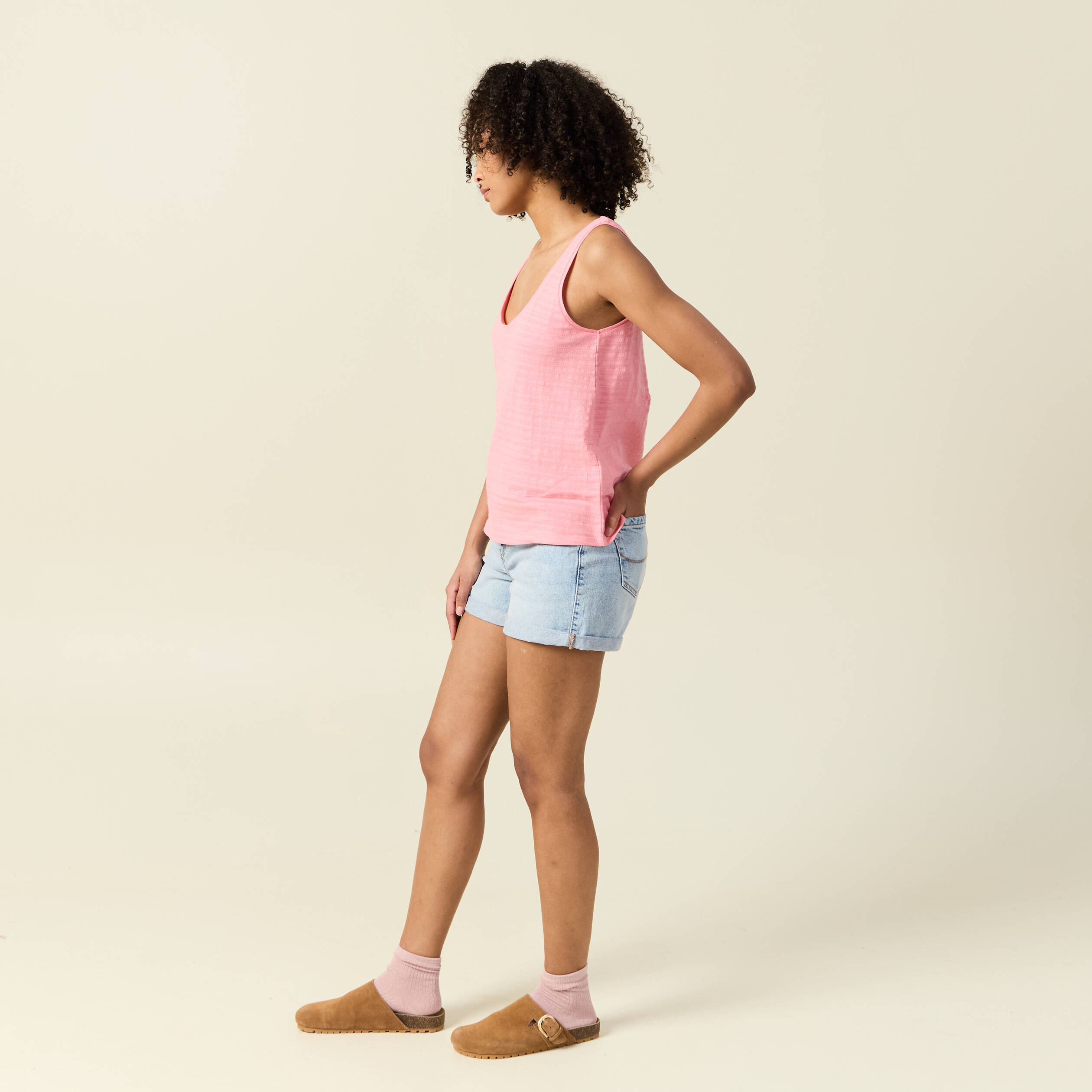 debardeur sans manches rose femme Débardeur sans manches rose femme
