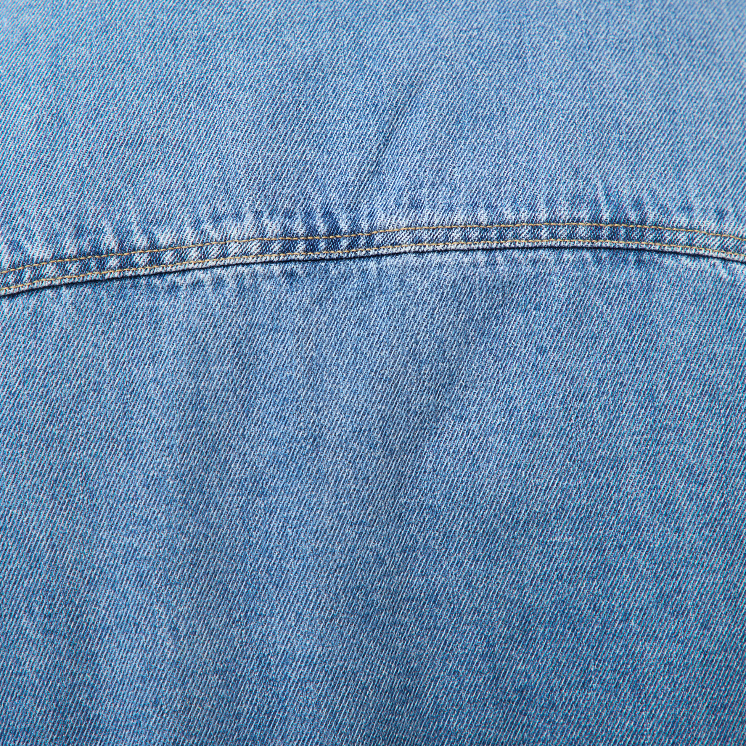 Chemise manches longues en jeans denim bleach homme
