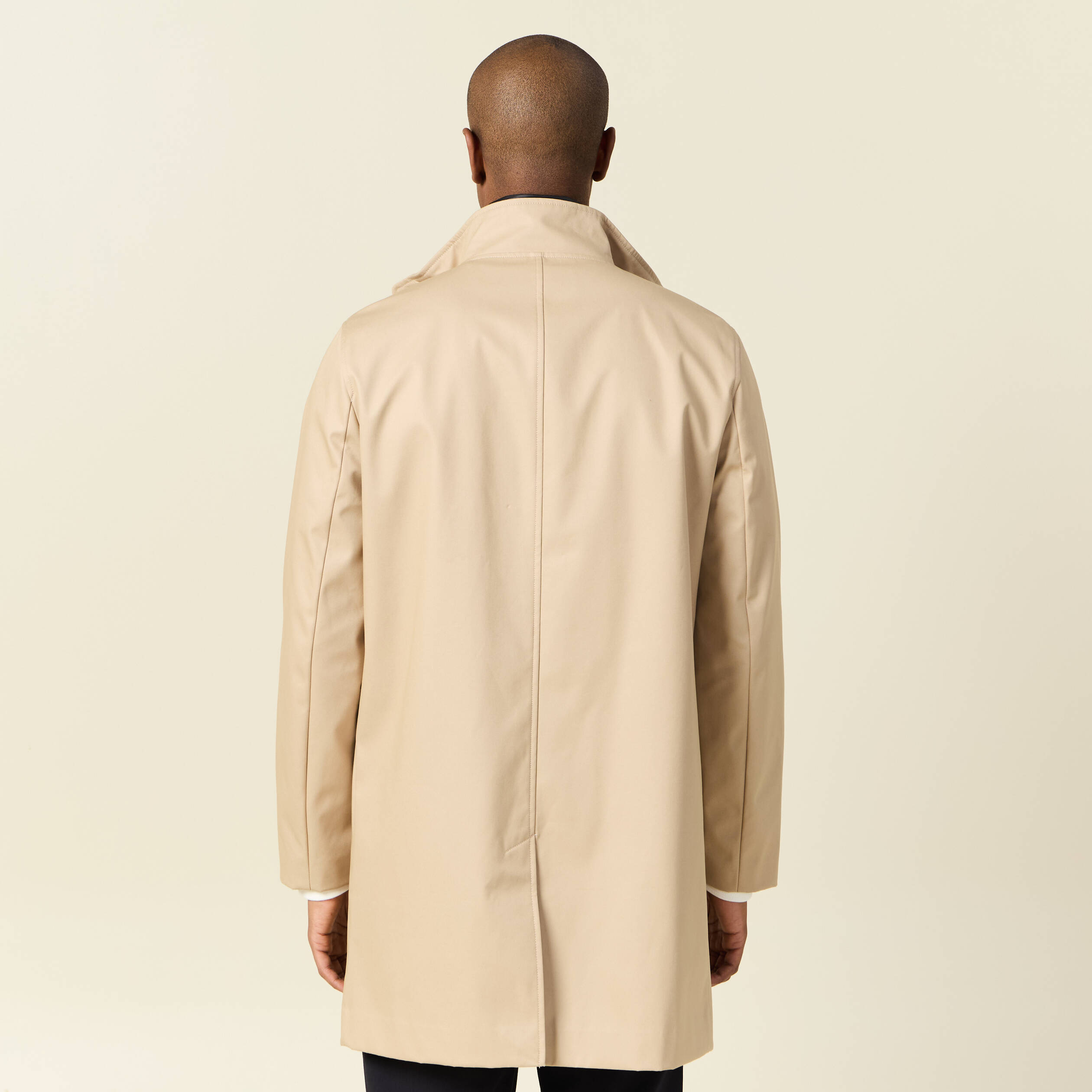 trench mi long col montant gris homme Trench mi-long col montant gris homme